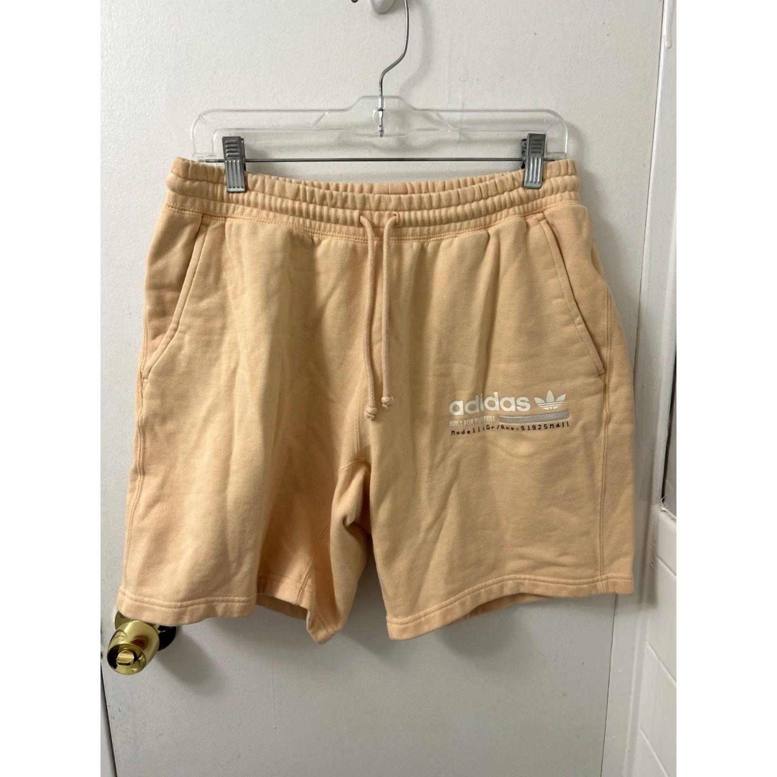 Adidas Adidas Originals Sweat Shorts Mens M Peach Orange Built For Purpose Cotton Short Size US 31 - 2 Thumbnail