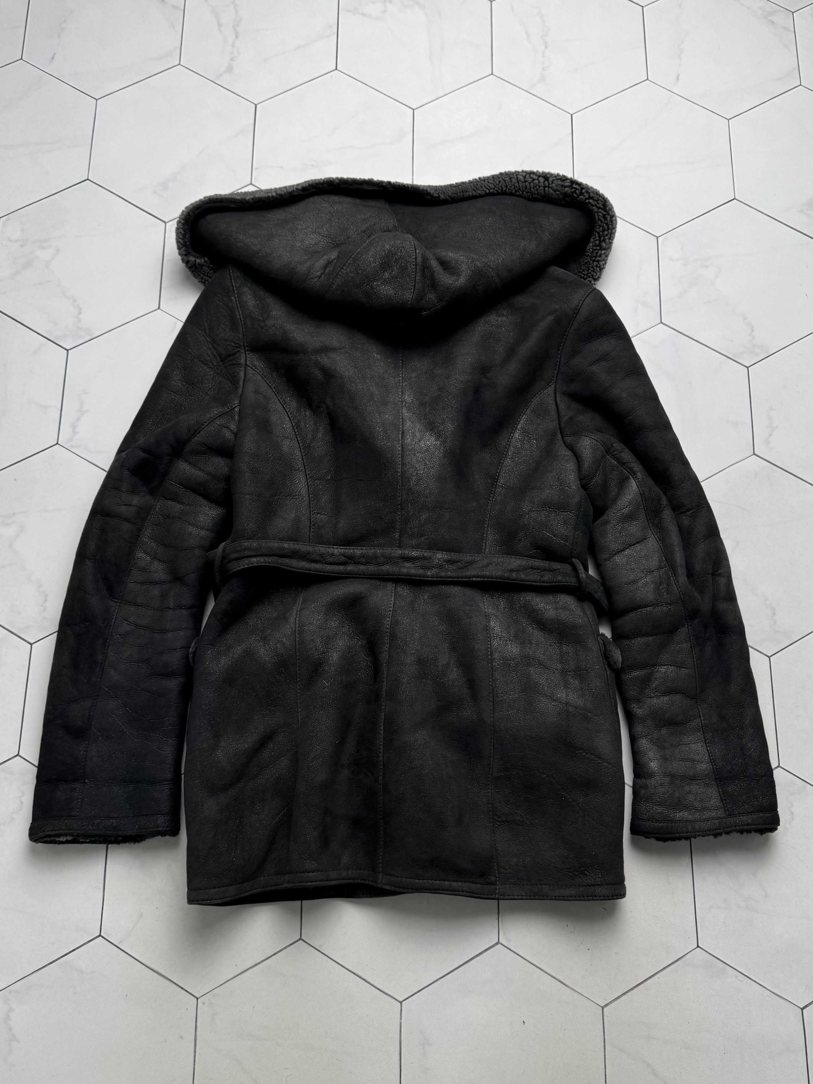 Vintage Vintage Real Sheepskin Hooded Coat (B550) Size M / US 6-8 / IT 42-44 - 13 Thumbnail