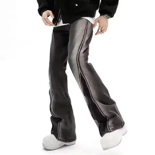Japanese Brand × Vintage Y2K Streetwear Baggy Flare Bootcut Zipper Denim Size US 32 / EU 48 - 3 Thumbnail
