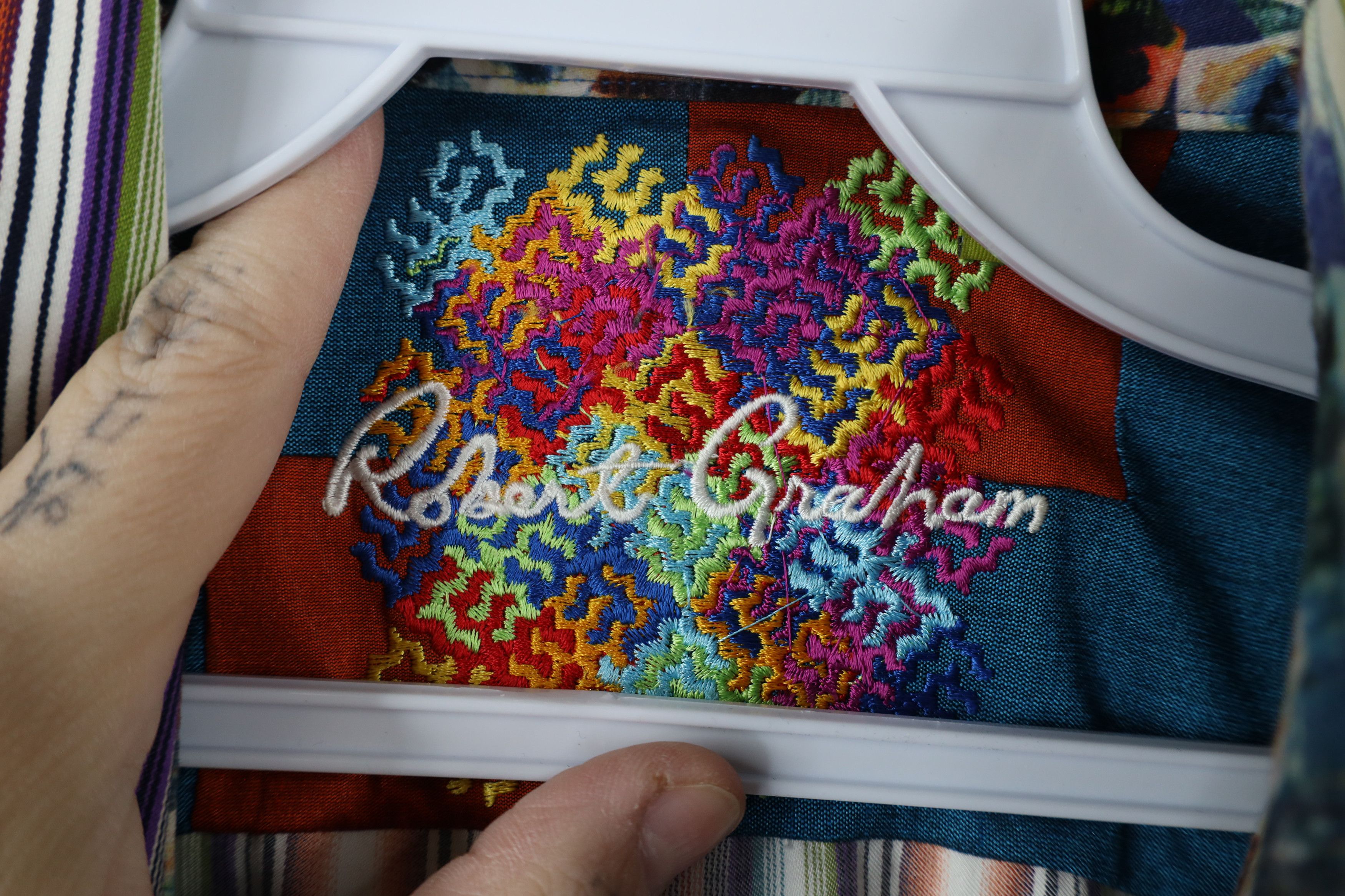 Robert Graham × Vintage Robert Graham Tailored Rainbow Flip Cuff Button Shirt Size US XXL / EU 58 / 5 - 5 Thumbnail