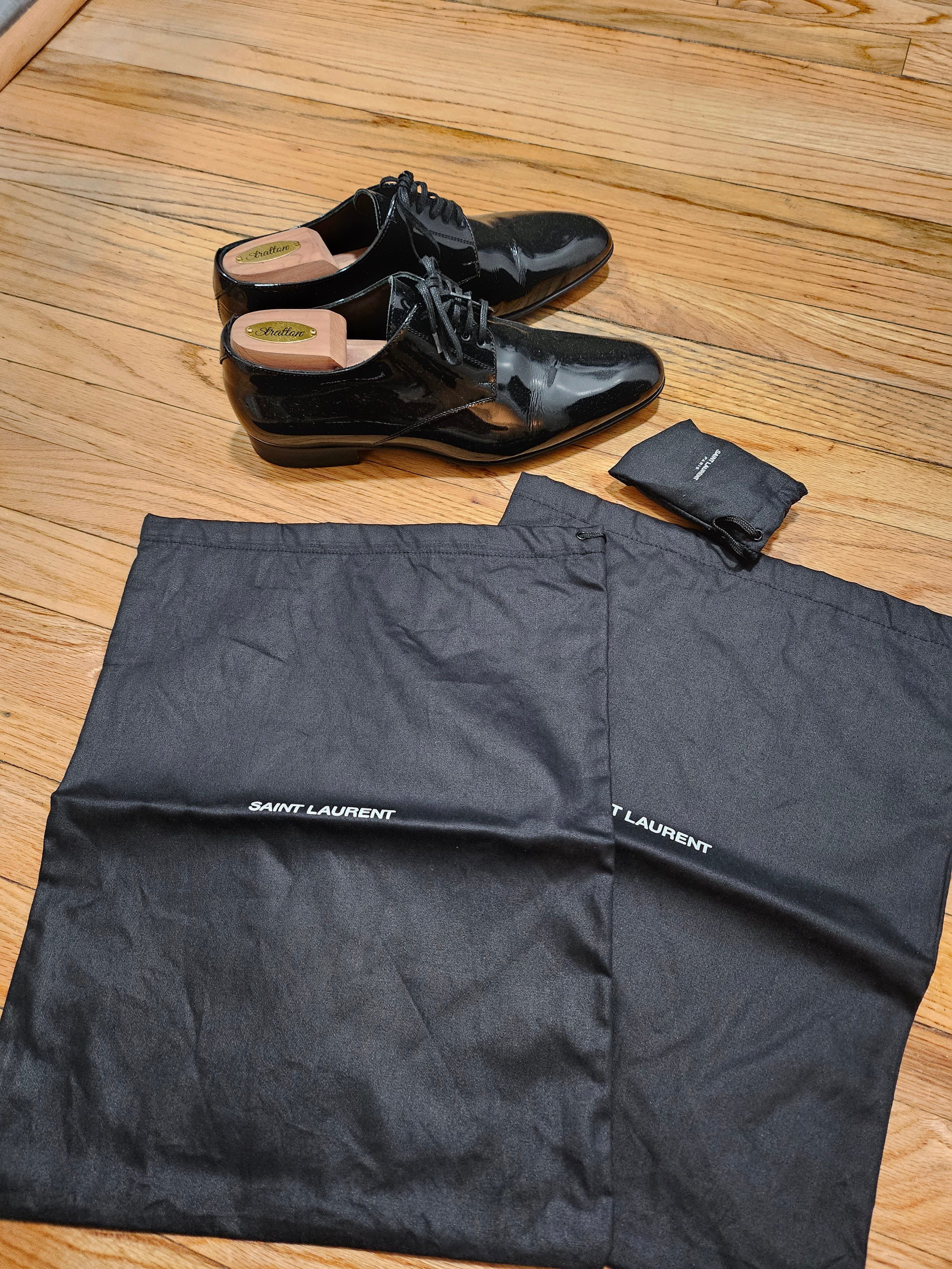 Saint Laurent Paris Saint Laurent Black Patent Leather Derby Dress Shoes EU 41 Size US 8 / EU 41 - 9 Thumbnail