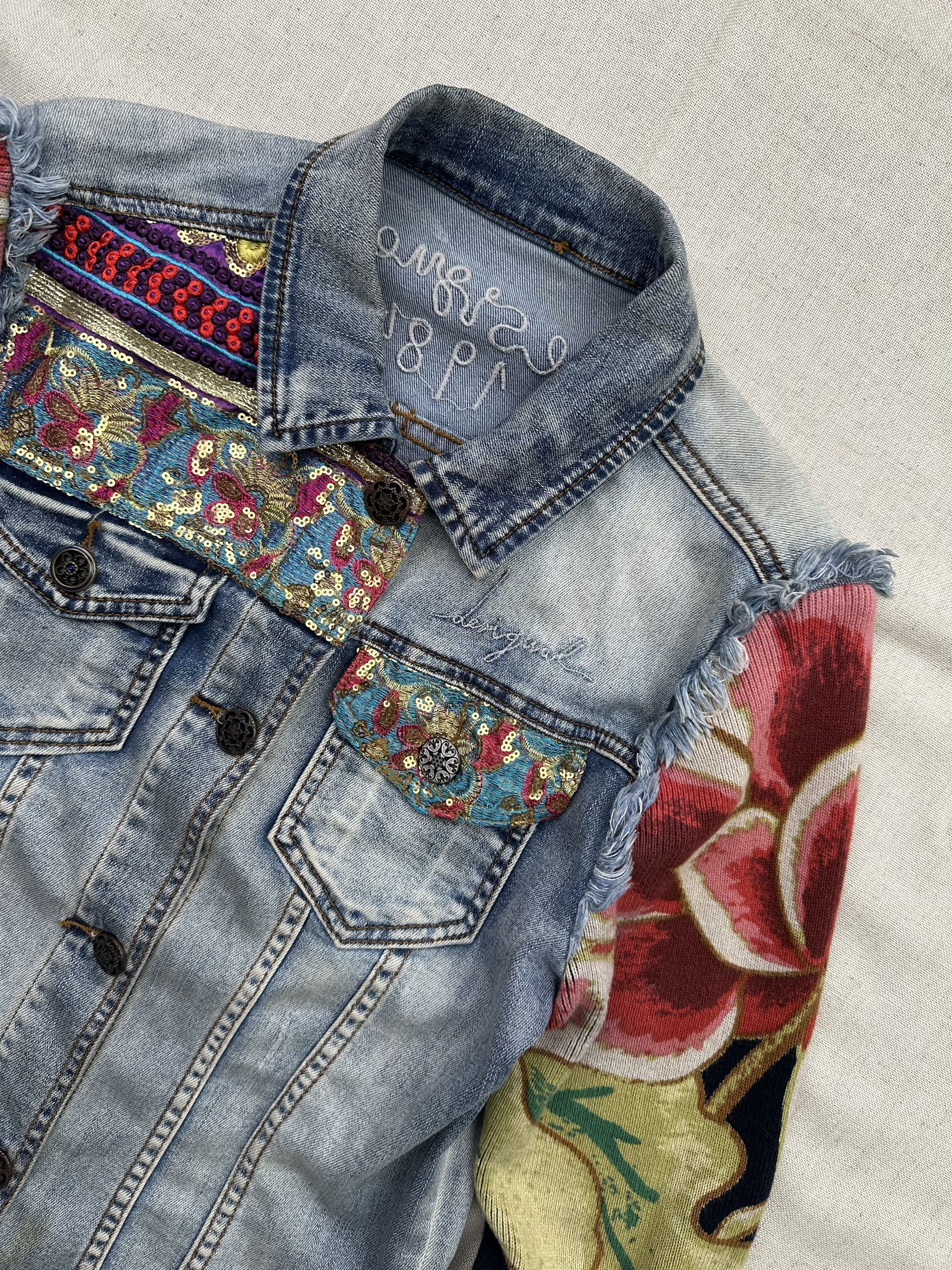 Desigual Desigual Multicolor Denim Jacket Size XS / US 0-2 / IT 36-38 - 3 Thumbnail