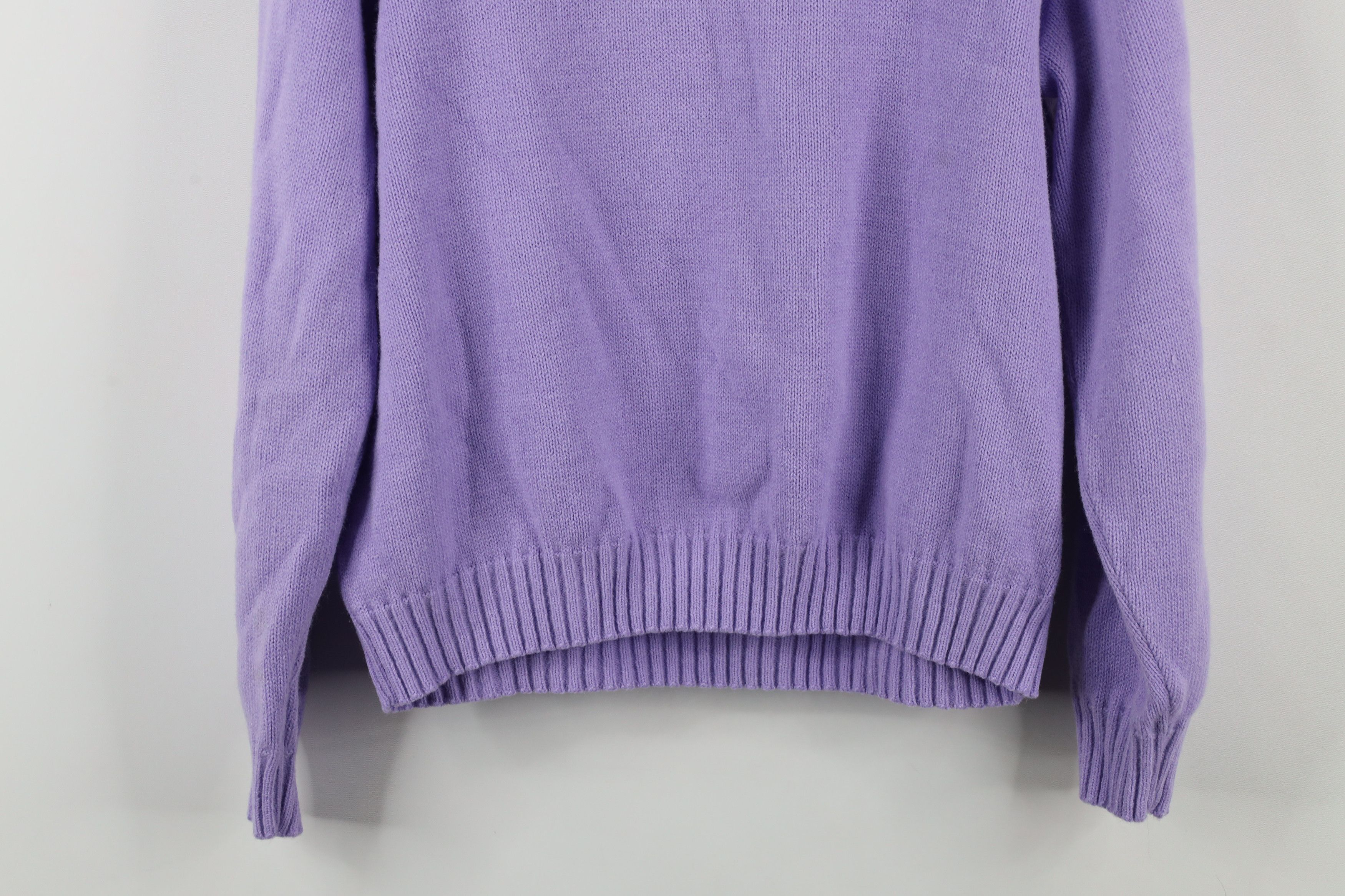 Vintage Vintage 90s Streetwear Distressed Blank Knit Sweater Purple Size M / US 6-8 / IT 42-44 - 11 Thumbnail