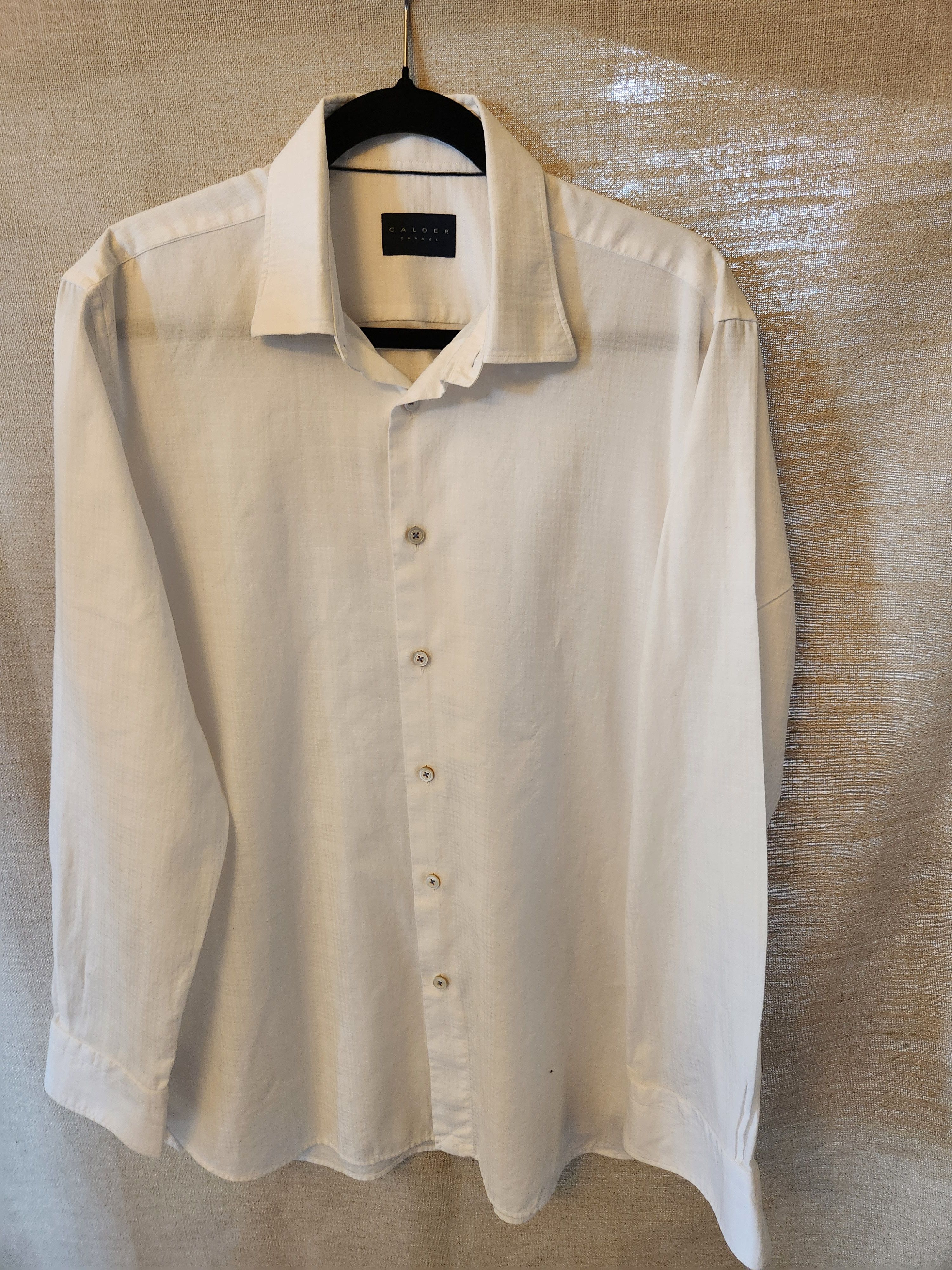 Designer Calder Carmel Long Sleeve Button Front Dress Shirt Size US L / EU 52-54 / 3 - 1 Thumbnail