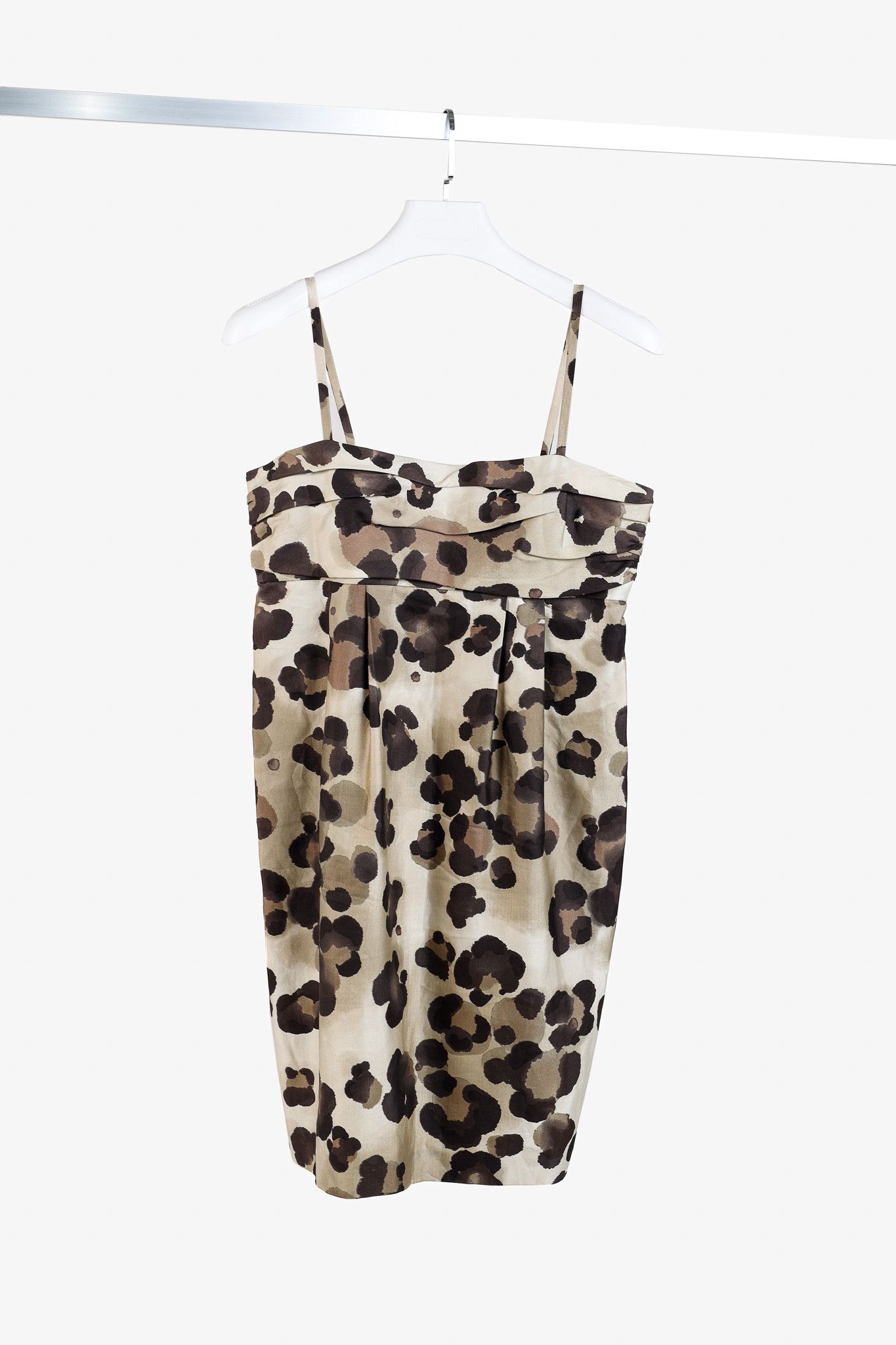 Moschino Moschino Cheap and Chic Leopard Silk & Cotton Dress Size L / US 10 / IT 46 - 1 Thumbnail