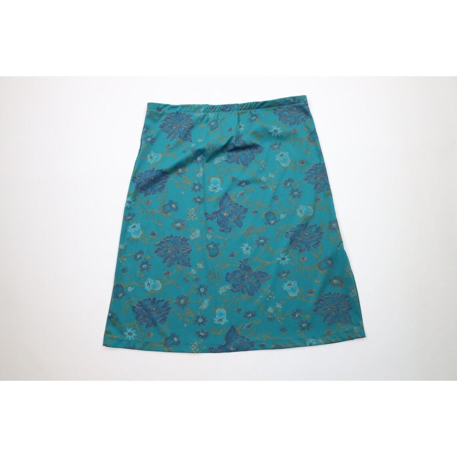 Vintage Vintage 70s Streetwear Metallic Flower Knit Skirt Size 38" / US 16 / IT 52 - 8 Thumbnail