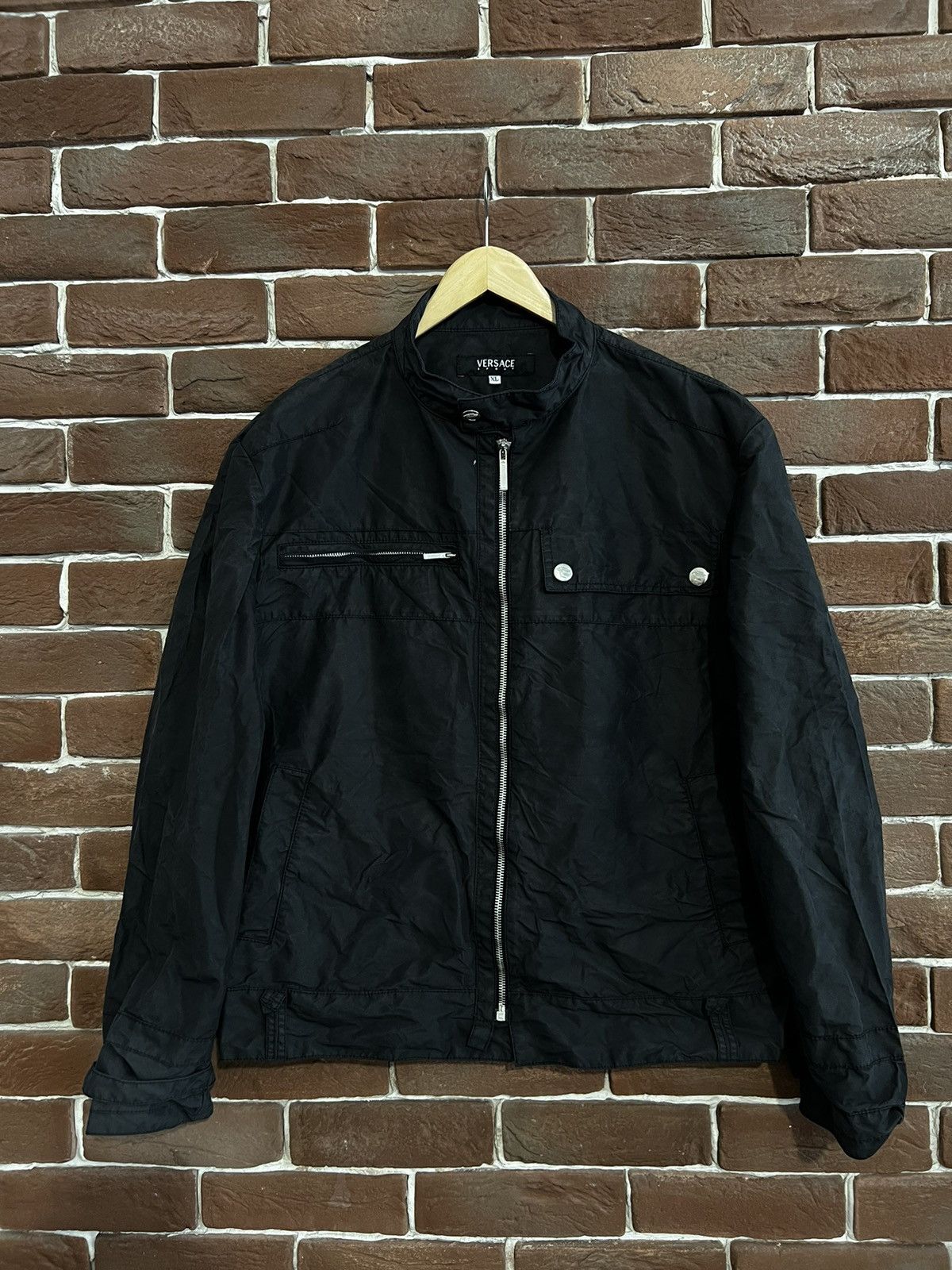 Versace Vintage 90s Versace Sport Light Jacket Medusa XL Nylon Size US XL / EU 56 / 4 - 1 Thumbnail