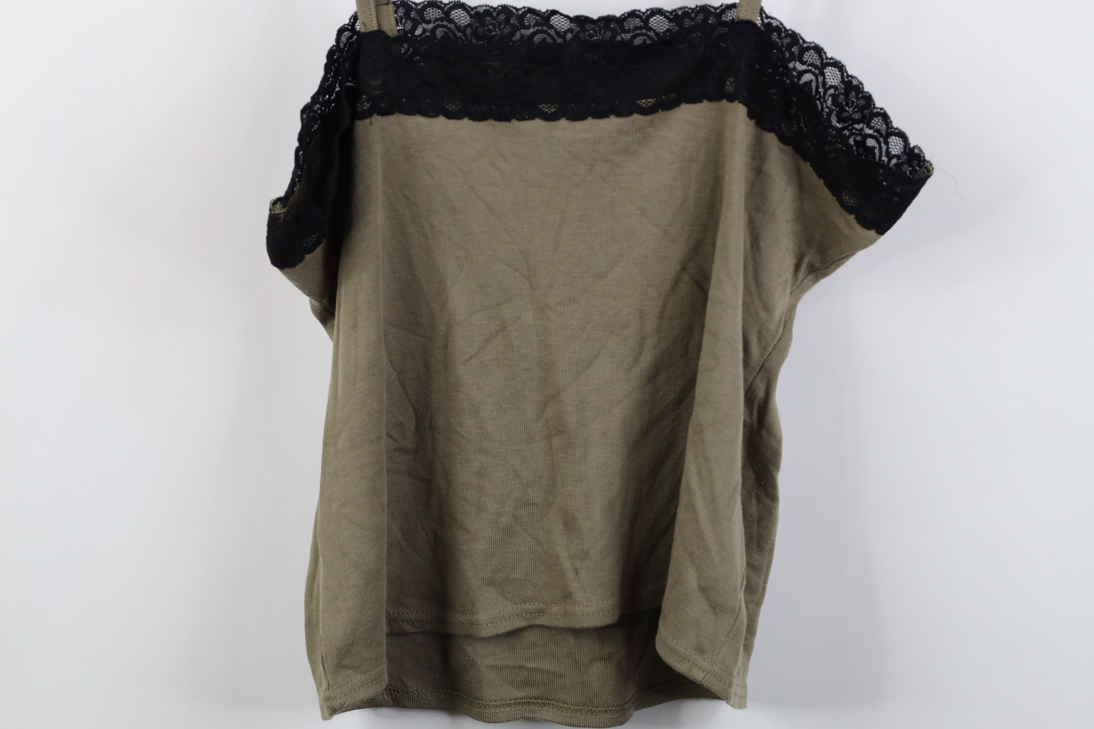 Vintage Vintage 90s Y2K Babydoll Ribbed Knit Cami Tank Top Shirt Size XL / US 12-14 / IT 48-50 - 10 Thumbnail