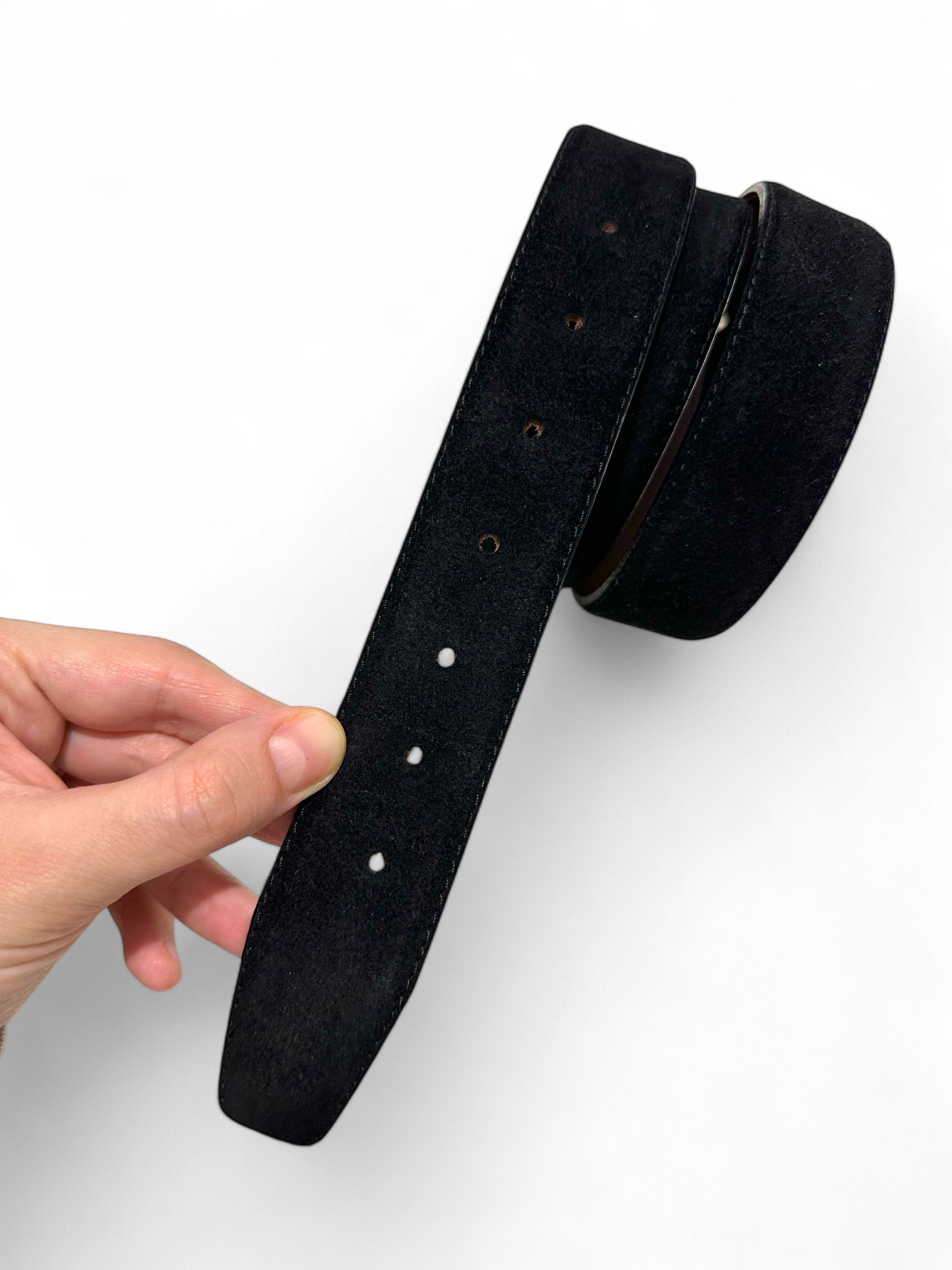 Floris van Bommel Floris Van Bommel Suede Black Belt M-L Size 34 - 4 Thumbnail