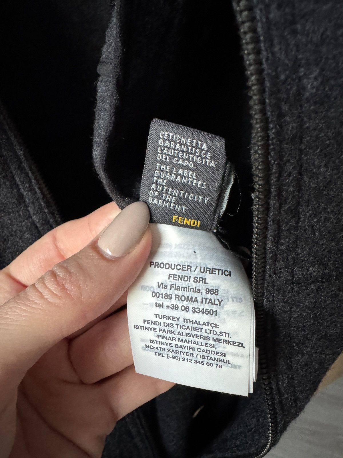 Fendi × Vintage Vintage Fendi Dark Grey Wool-Felt Minimal Silhouette Dress Size M / US 6-8 / IT 42-44 - 8 Thumbnail