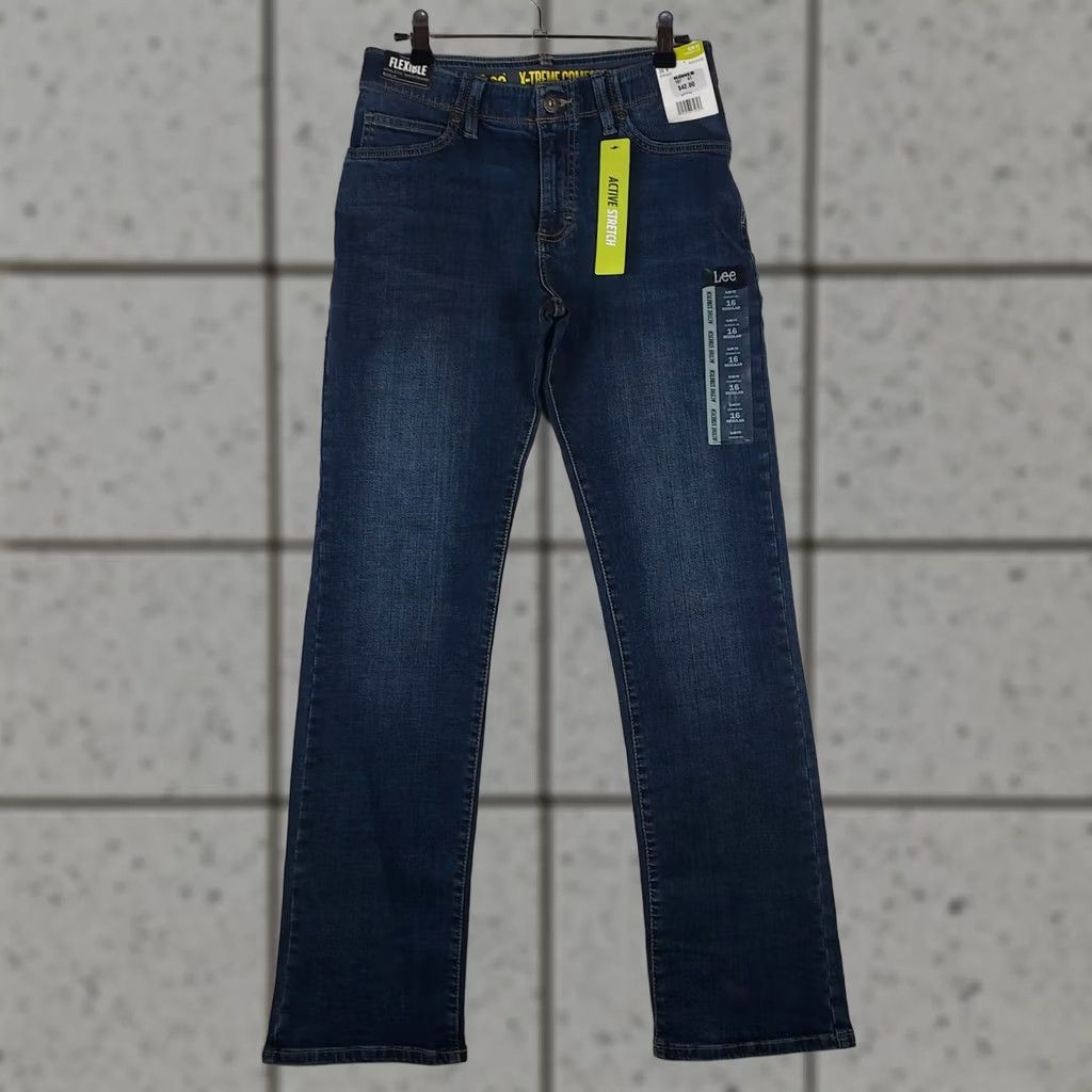 Lee Lee X Treme Comfort Jeans Womens 16 Slim Straight Active Stretch NWT Blue Denim 5-Pocket Regular Button Womens Jeans Closeout NWT Size 38" / US 16 / IT 52 - 1 Thumbnail