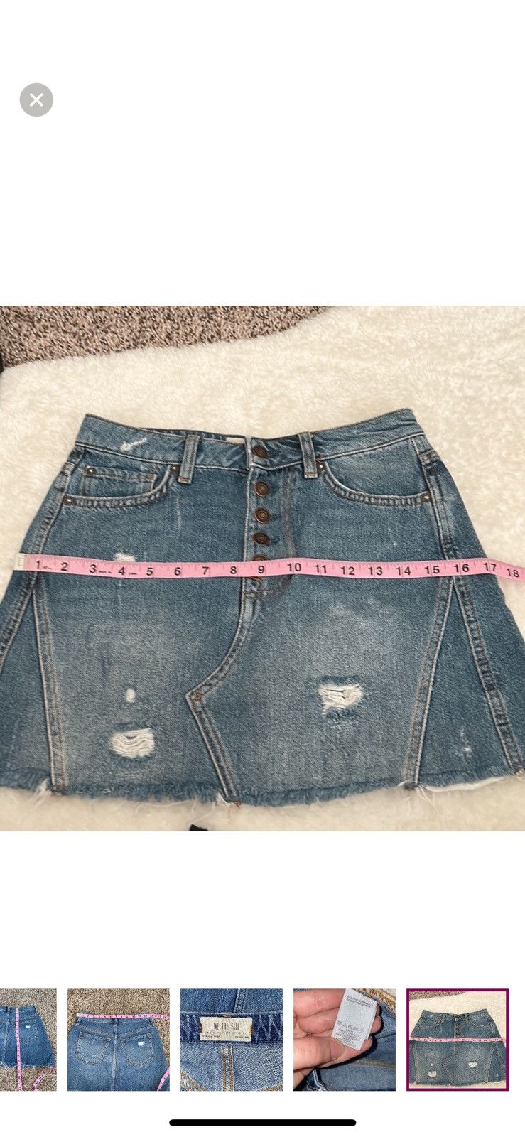 Free People Free people we the free denim a line mini skirt size 25 Size 25" / US 0 / IT 36 - 7 Thumbnail