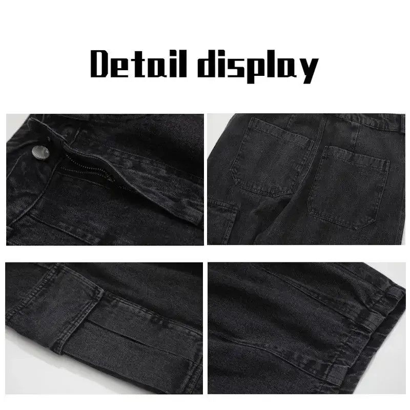 Japanese Brand × Jean Baggy Black Cargo Pants Jeans Hip Hop Harajuku Y2k Retro Size US 32 / EU 48 - 4 Thumbnail