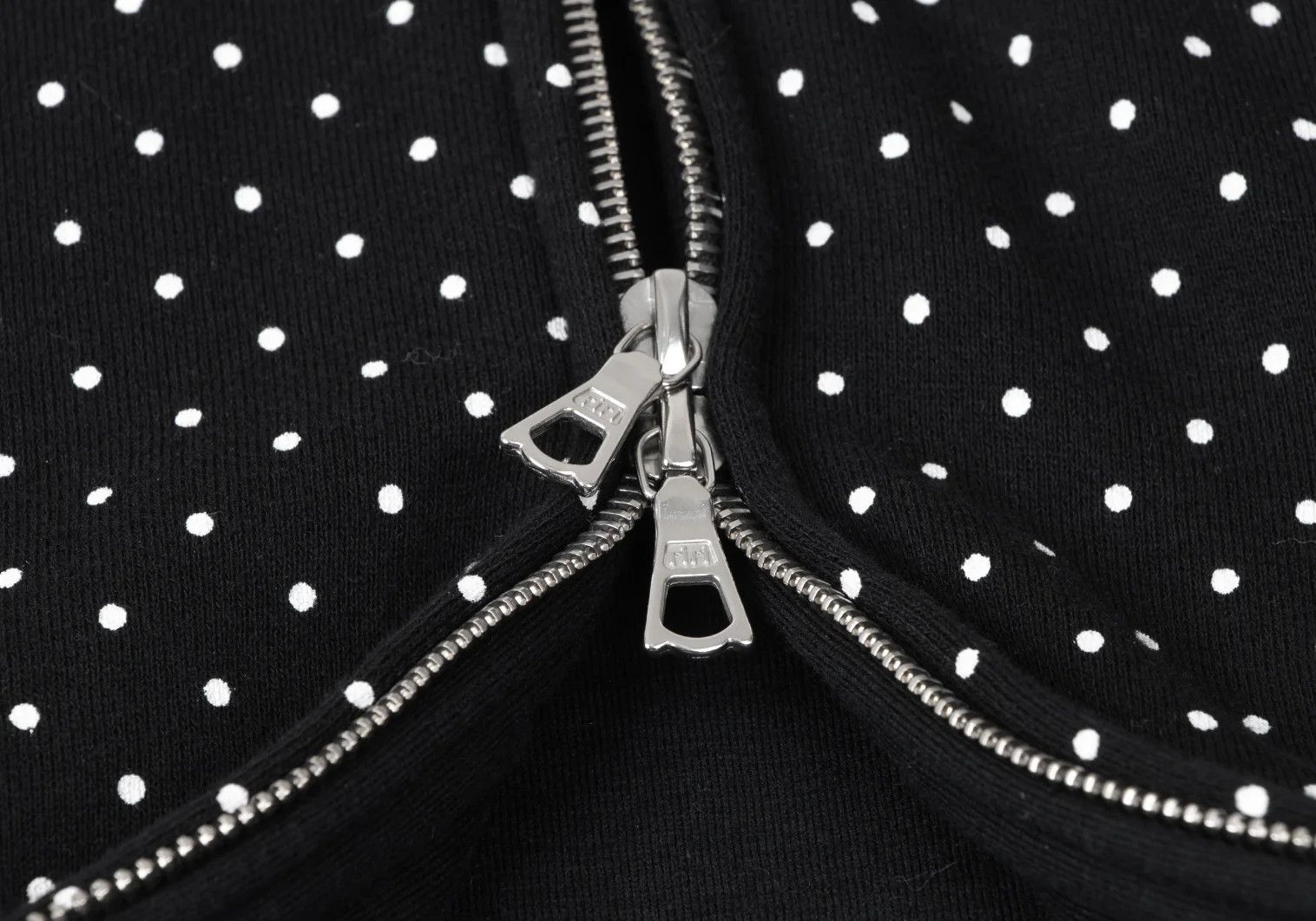 Ganryu Cotton Dot Print Cut Design Sleeveless Long Hoodie Black Size US S / EU 44-46 / 1 - 10 Thumbnail