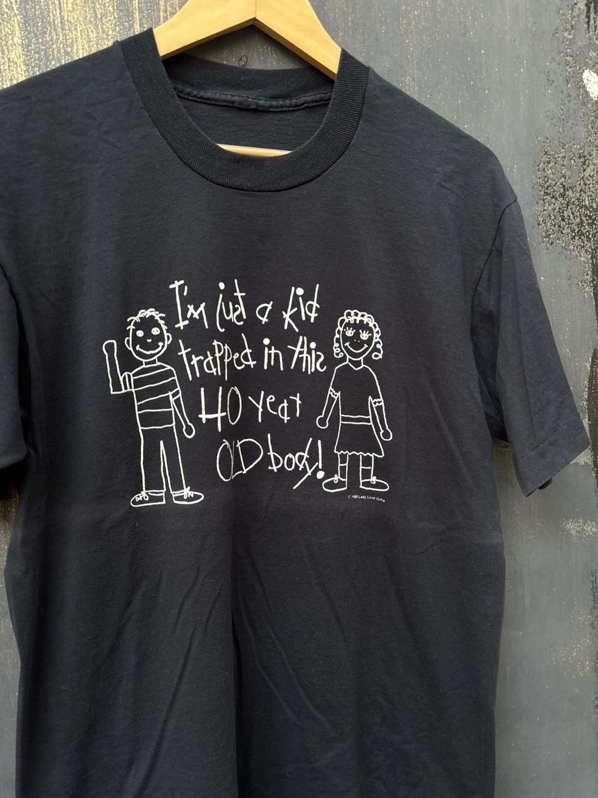 Vintage RARE! Vintage 90’s Wording Trapped In 40 Years Old Size US M / EU 48-50 / 2 - 3 Thumbnail