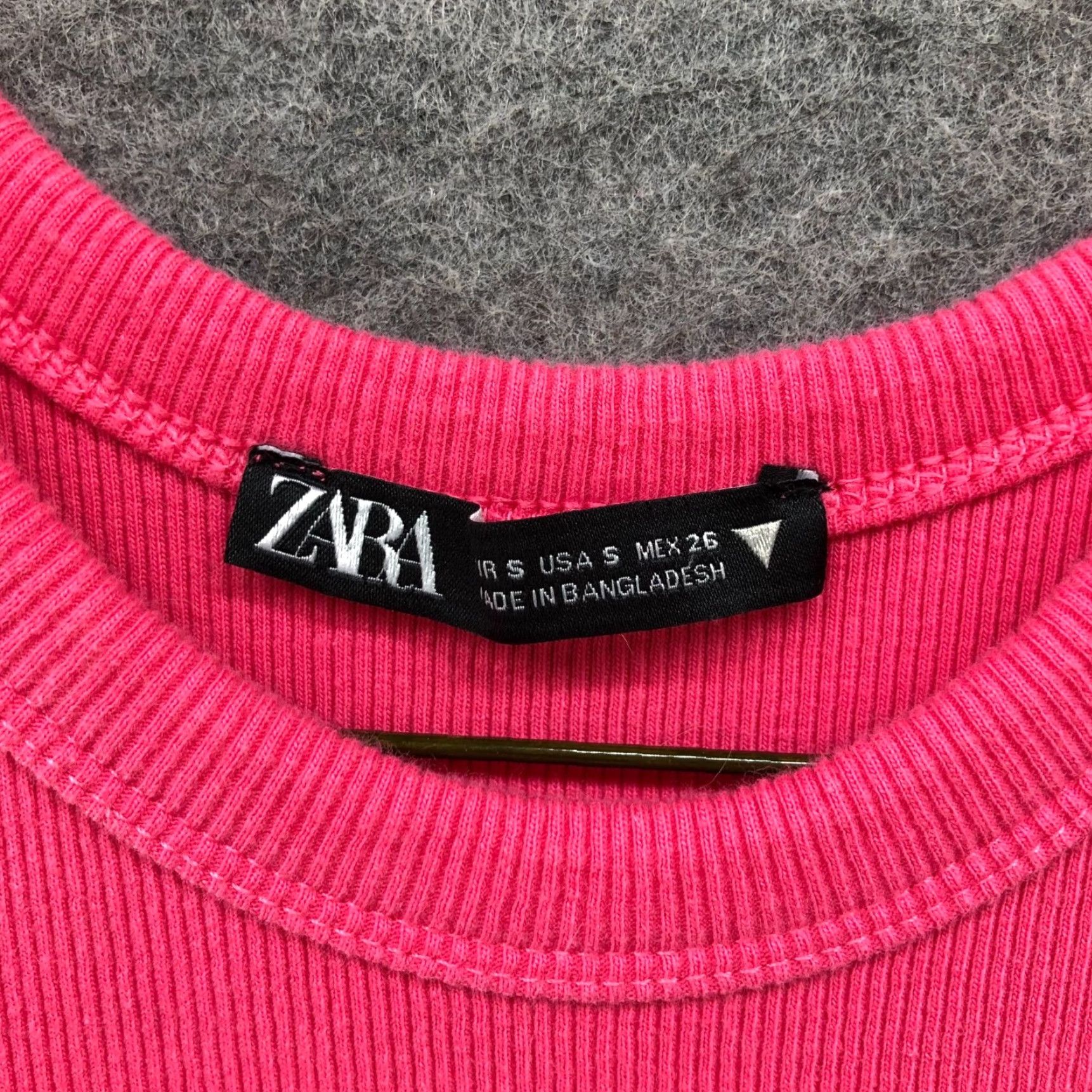Zara Zara Women's Tank Bodycon Dress S Pink Ribbed Knit Midi/Knee Length Stretch Casual Sleeveless Pullover Size S / US 4 / IT 40 - 4 Thumbnail
