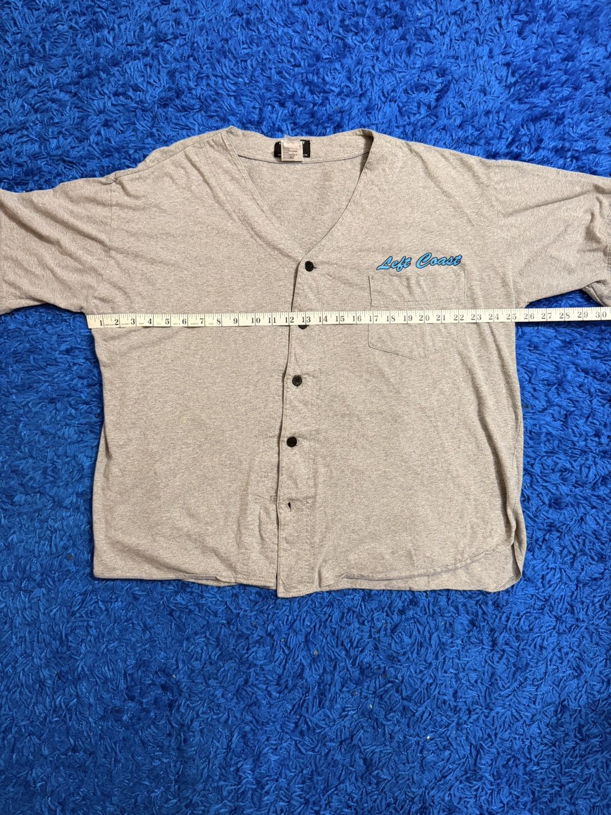 Other Vintage XL 00s Left Coast Short Front Pocket Baseball Jersey Size US XL / EU 56 / 4 - 8 Thumbnail