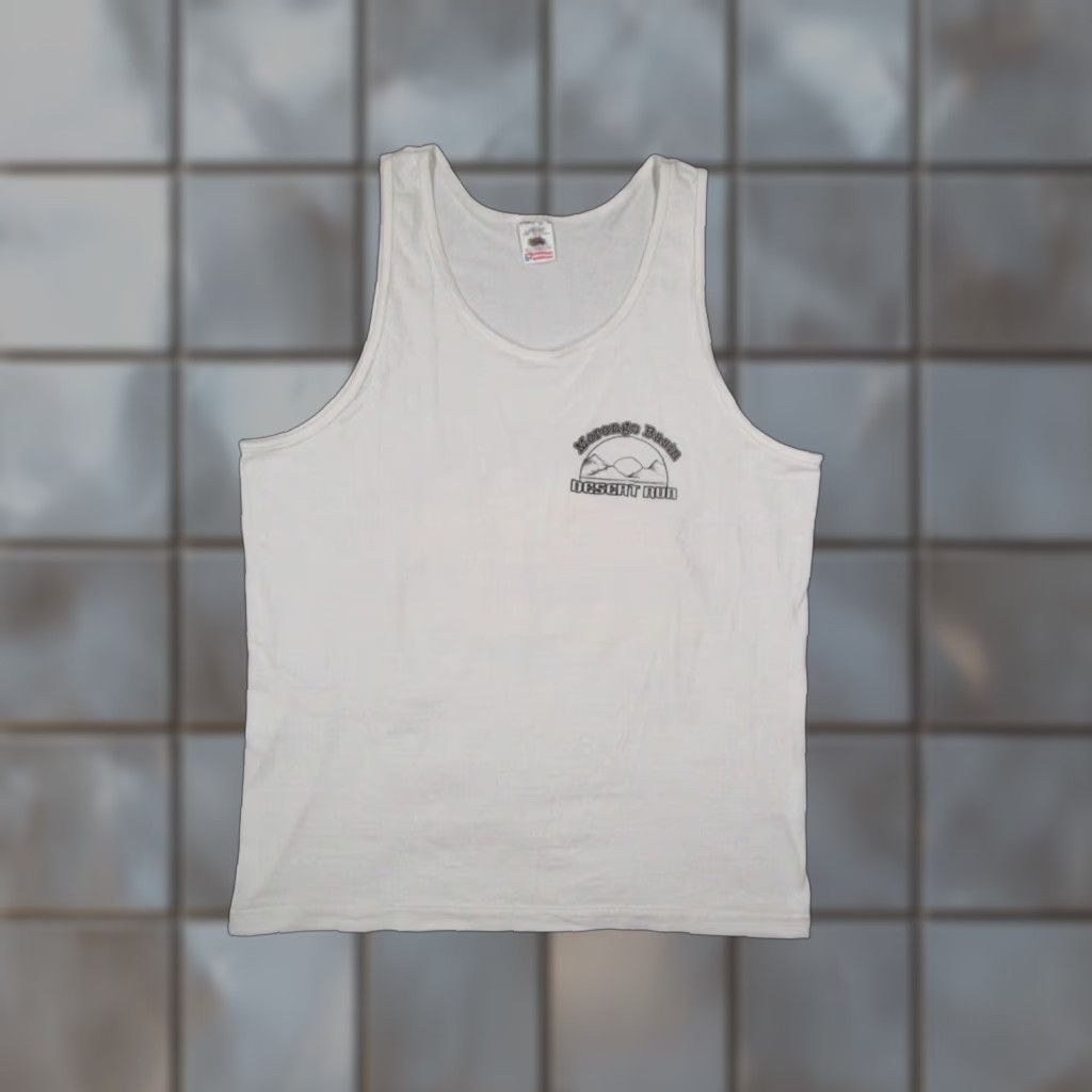 Fruit Of The Loom VINTAGE Fruit of the Loom Morongo Basin Tank Top Mens Large White 90s Graphic USA Size US L / EU 52-54 / 3 - 1 Thumbnail