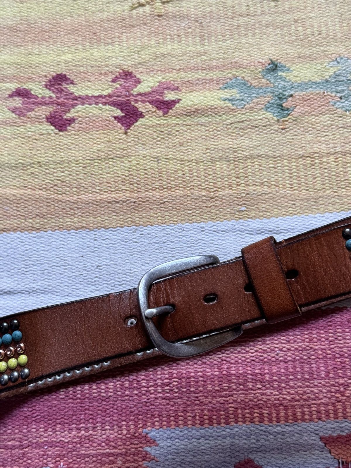 Genuine Leather Vintage 00’s Esprit y2k Japanese Genuine Leather Belt Size ONE SIZE - 2 Thumbnail