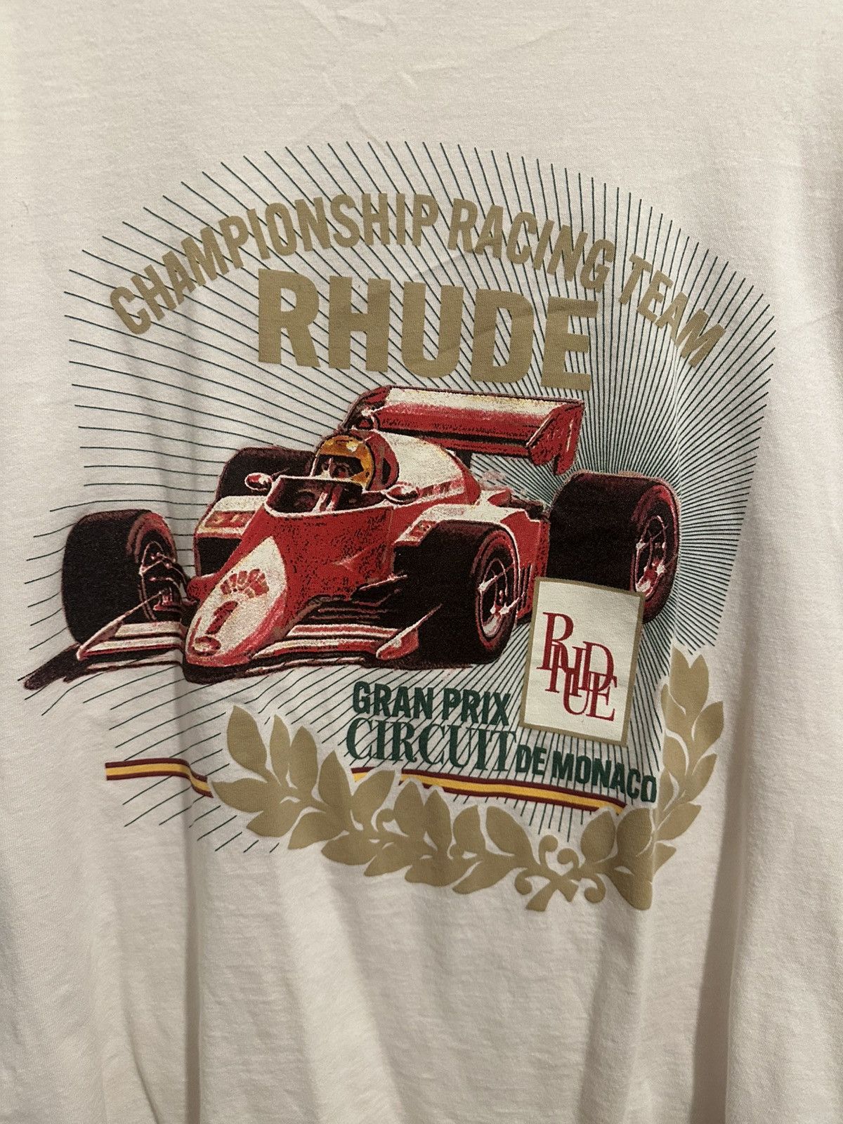 Rhude $320 Rhude T-Shirt Men S Grand Prix Champion Race Car Team | Grailed