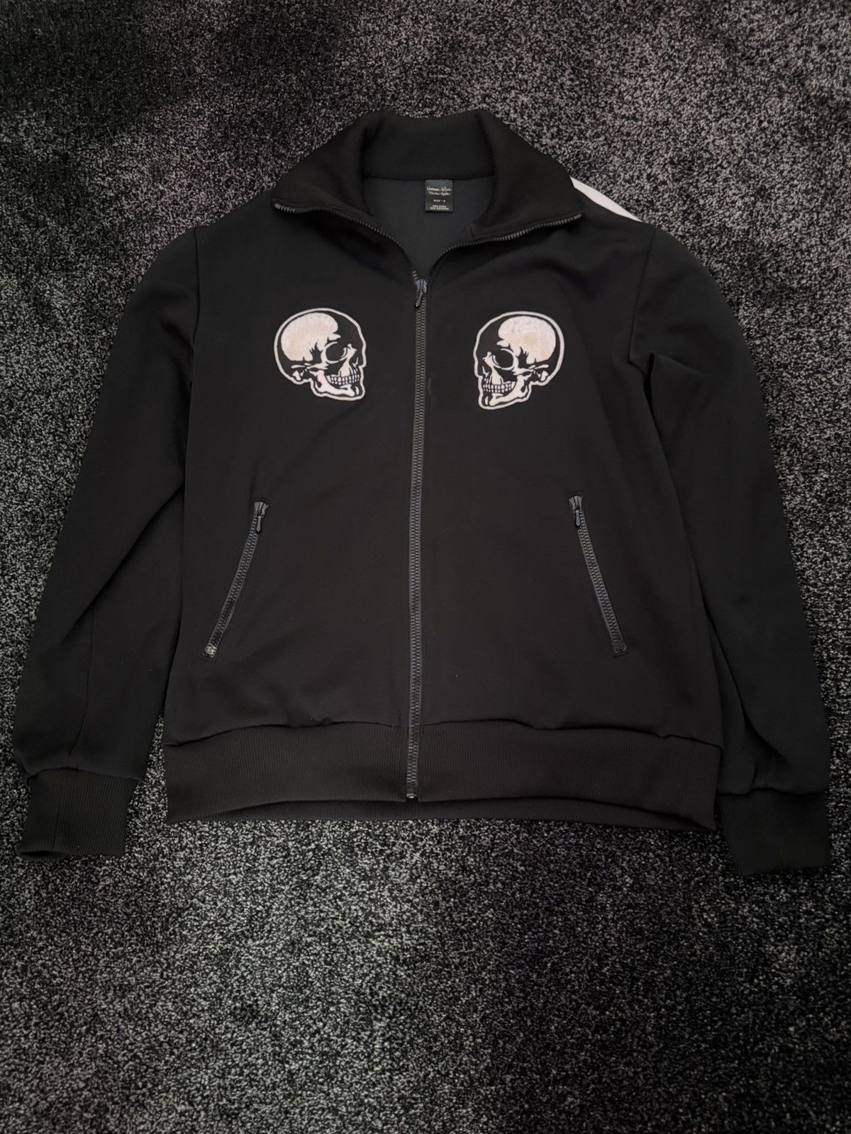 NUMBER NINE スカルプリントブラックスカジャン Number (N)ine Number nine skull track jacket | Grailed