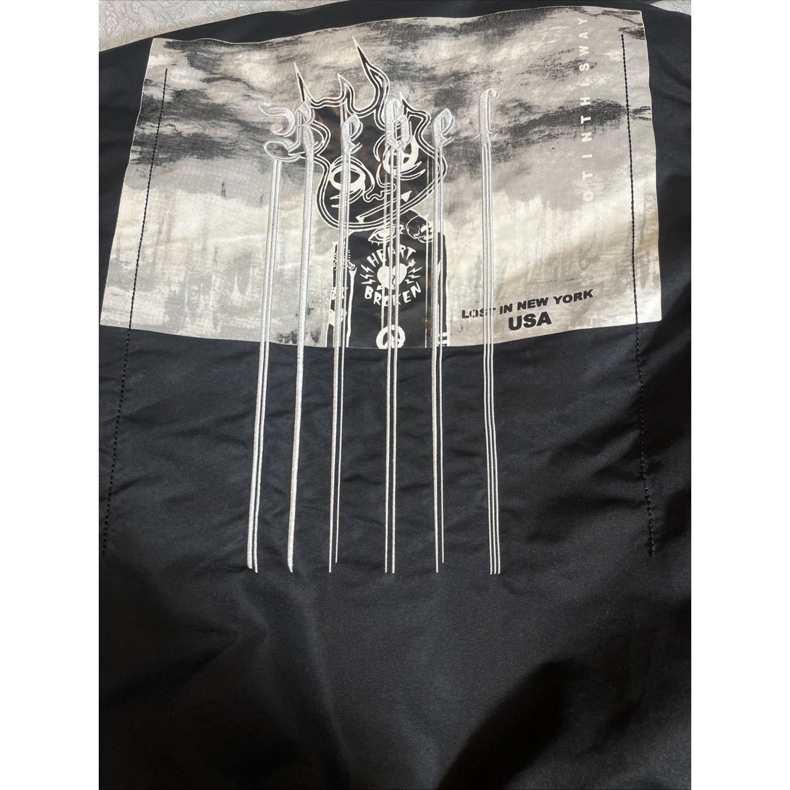 Other Rebel Minds Graphic Bomber Jacket Black MA-1 Padded Men’s Size US M / EU 48-50 / 2 - 10 Thumbnail