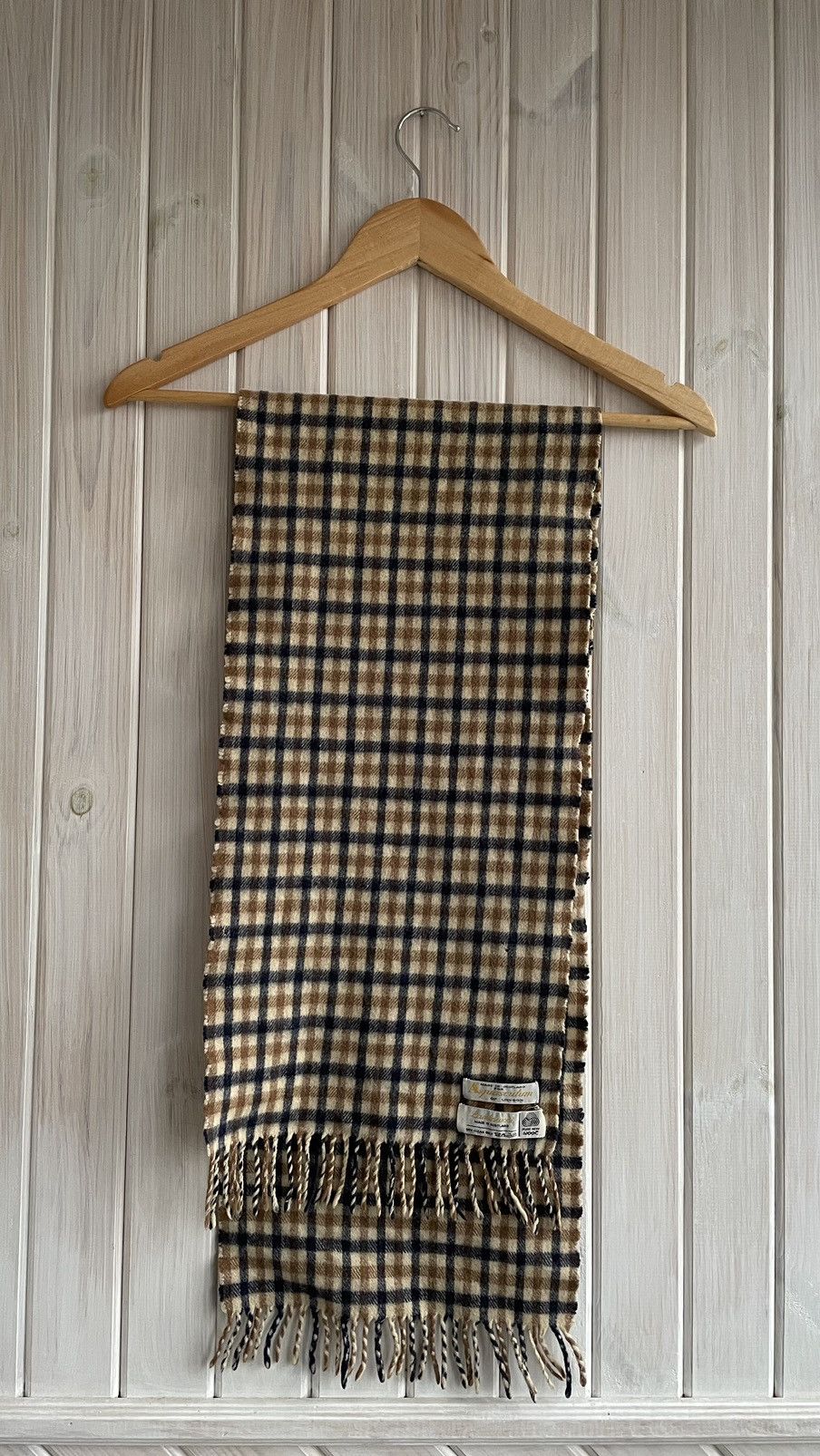 Aquascutum Vintage Aquascutum Wool Checkered Scarf Size ONE SIZE - 2 Thumbnail