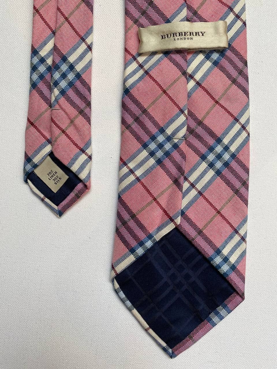 Burberry Burberry London luxury nova check tie pink linen/silk Size ONE SIZE - 2 Thumbnail