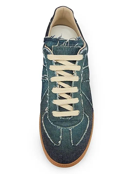 Maison Margiela os11x0326 Replica Denim Low-Top Sneakers in Dark Denim Size US 9 / EU 42 - 4 Thumbnail