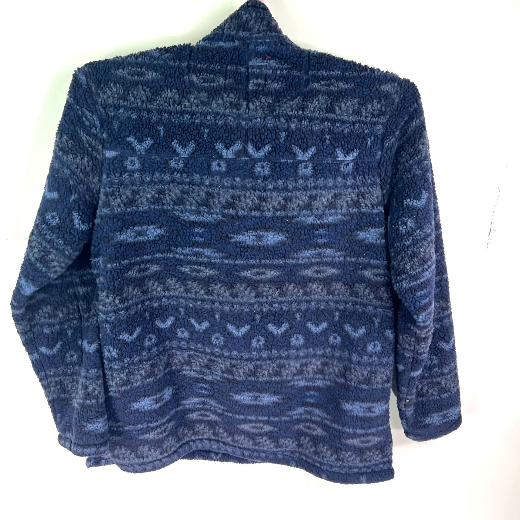 Vintage Nike Shirt Alpine Sherpa 1/4 Zip Pockets Pullover Sweatshirt Mens XL Blue Geometric Pattern Classic Outdoor 60s Decade College Mens Size US XL / EU 56 / 4 - 5 Thumbnail