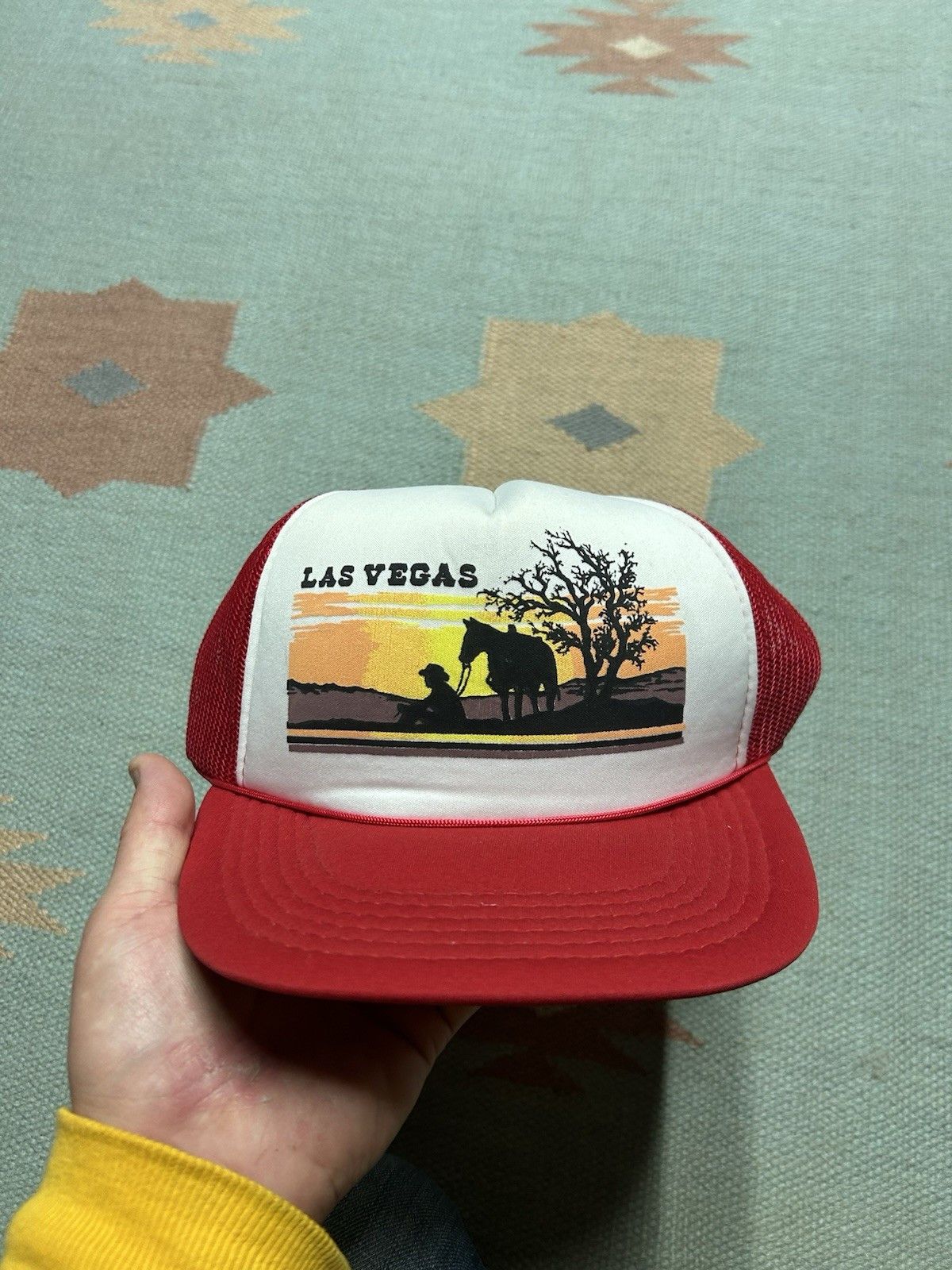 Vintage Vintage trucker hat Las Vegas horse cowboy animal sun nature Size ONE SIZE - 2 Thumbnail