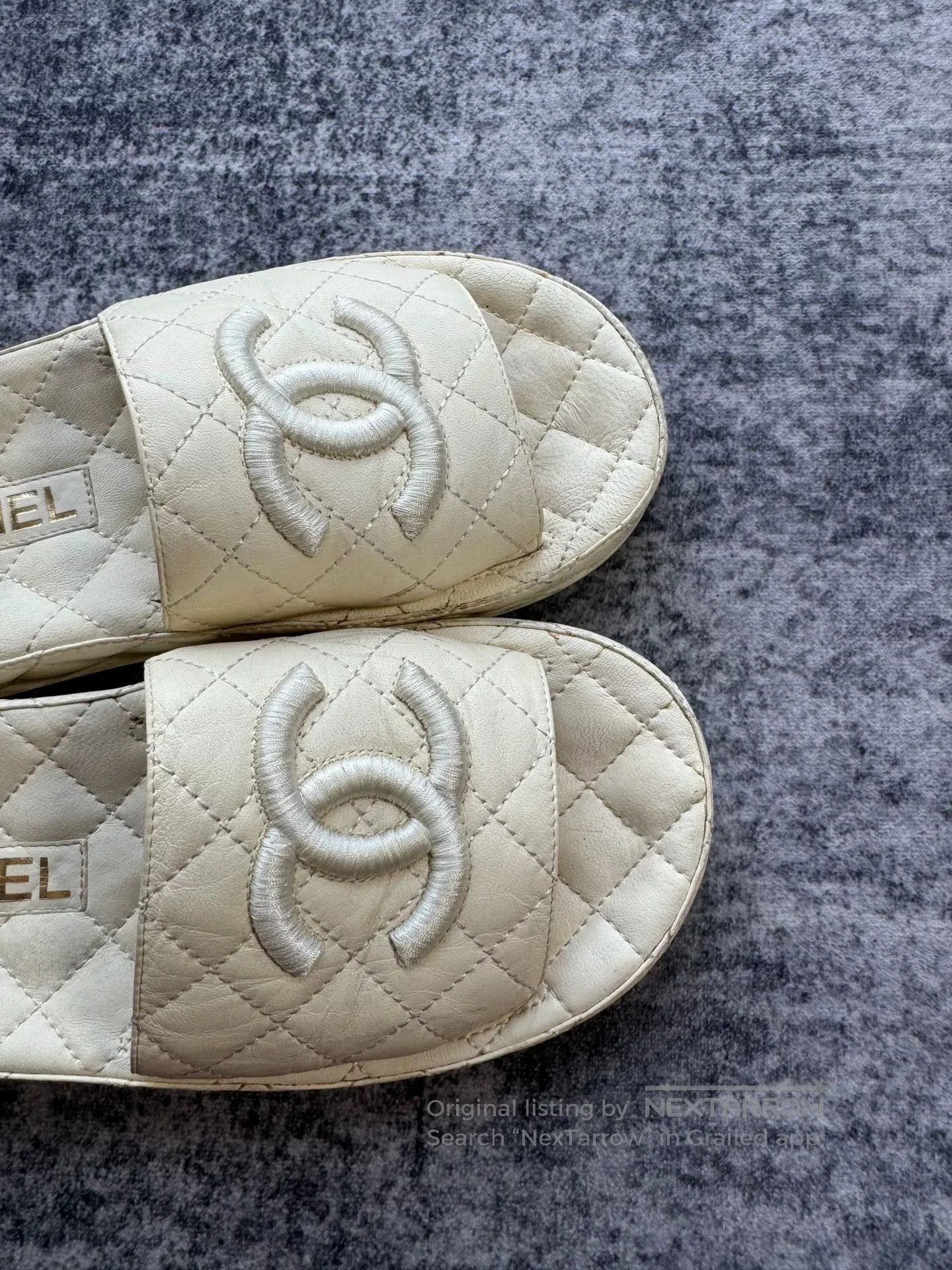 Chanel Chanel Quilted Lambskin Slippers. Size US 4 / IT 34 - 3 Thumbnail