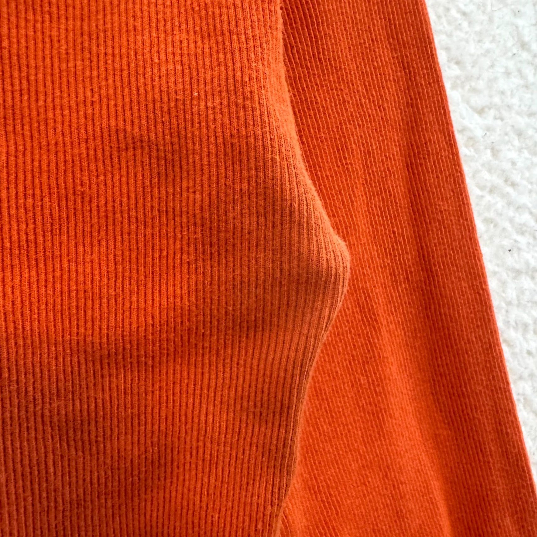 Abercrombie & Fitch VINTAGE Abercrombie Shirt M Orange 90s Rib Knit Boho Fairy Grunge Size M / US 6-8 / IT 42-44 - 5 Thumbnail