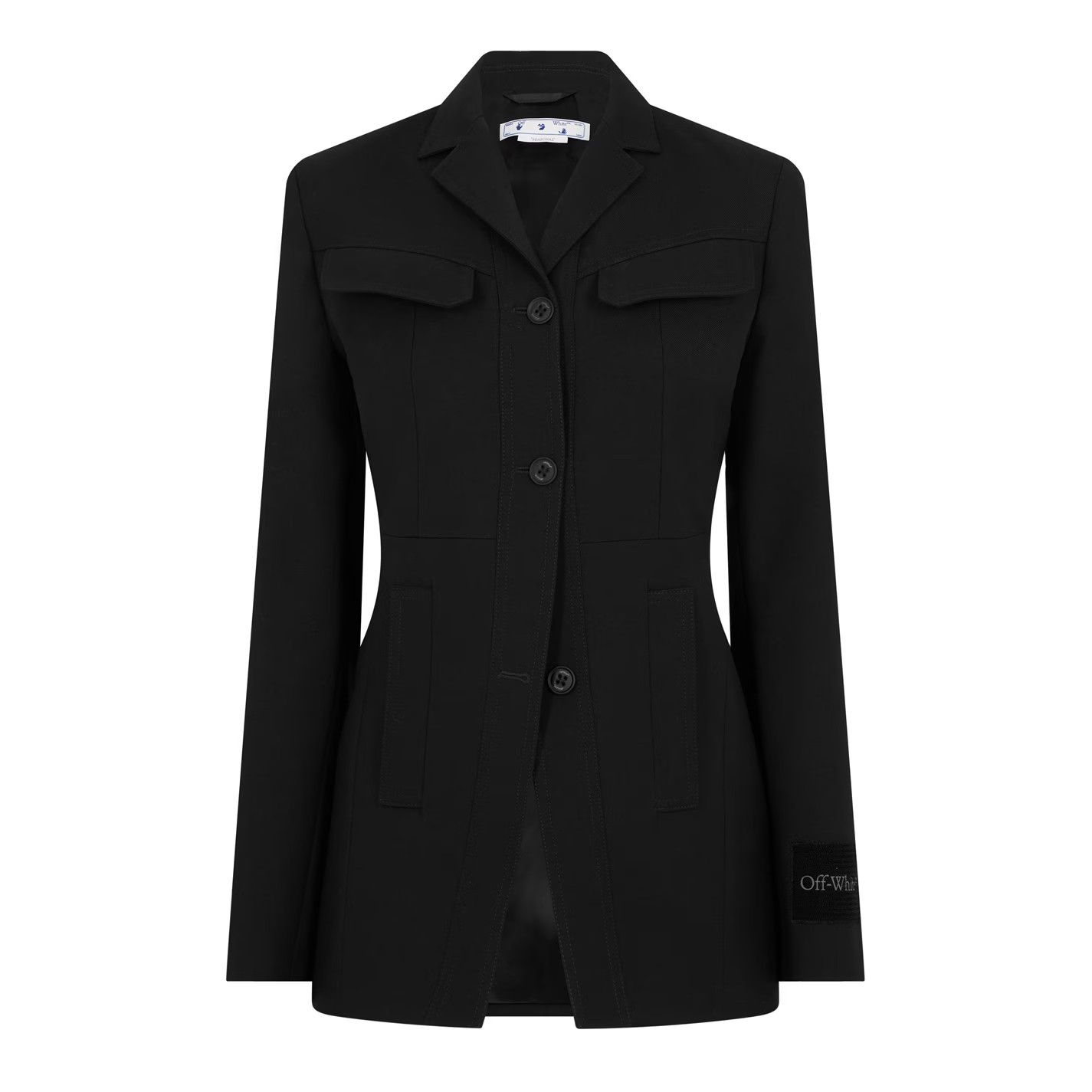 Off-White o1g2r1mq0125 Belted Jacket in Black Size M / US 6-8 / IT 42-44 - 1 Thumbnail