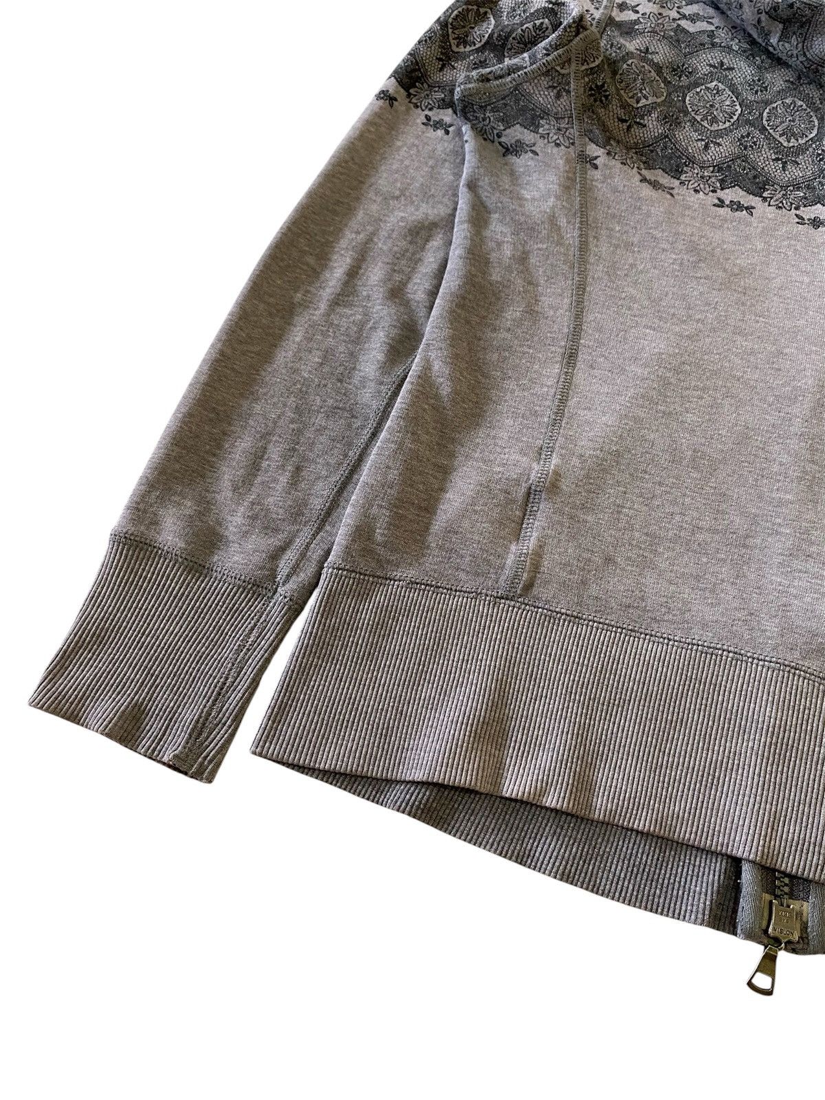 Japanese Brand Fur Luxury Hood Zip Hoodie Grey Tribal Pattern Y2K Jacket Size M / US 6-8 / IT 42-44 - 13 Thumbnail