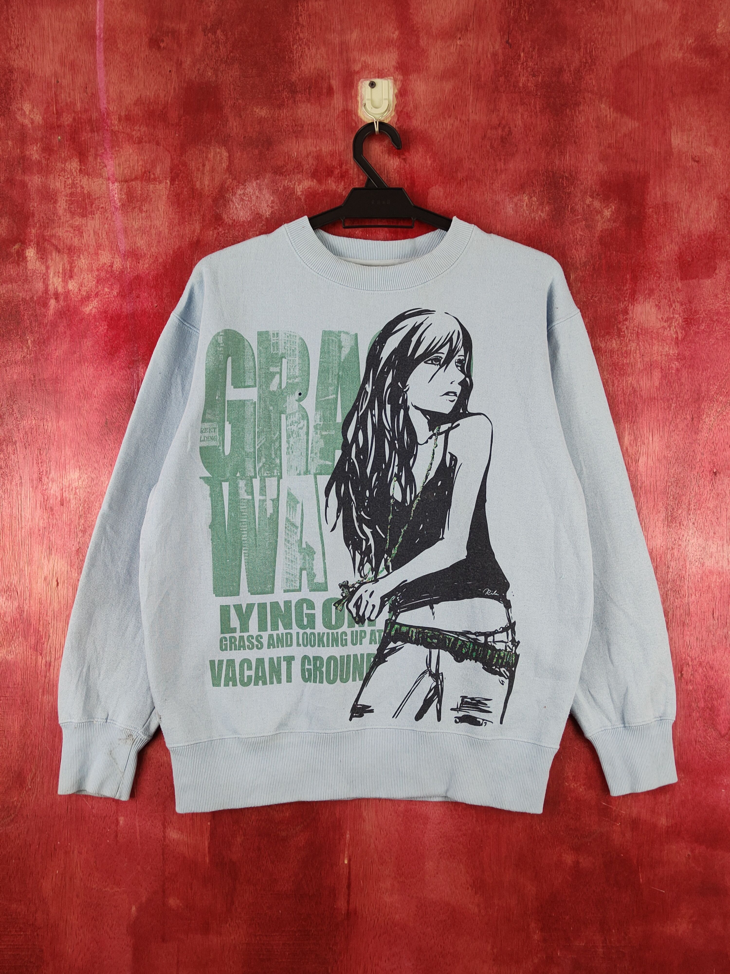 Japanese Brand × Vintage Oblo vintage girl Blue Sweatshirts #S2119 Size M / US 6-8 / IT 42-44 - 1 Thumbnail