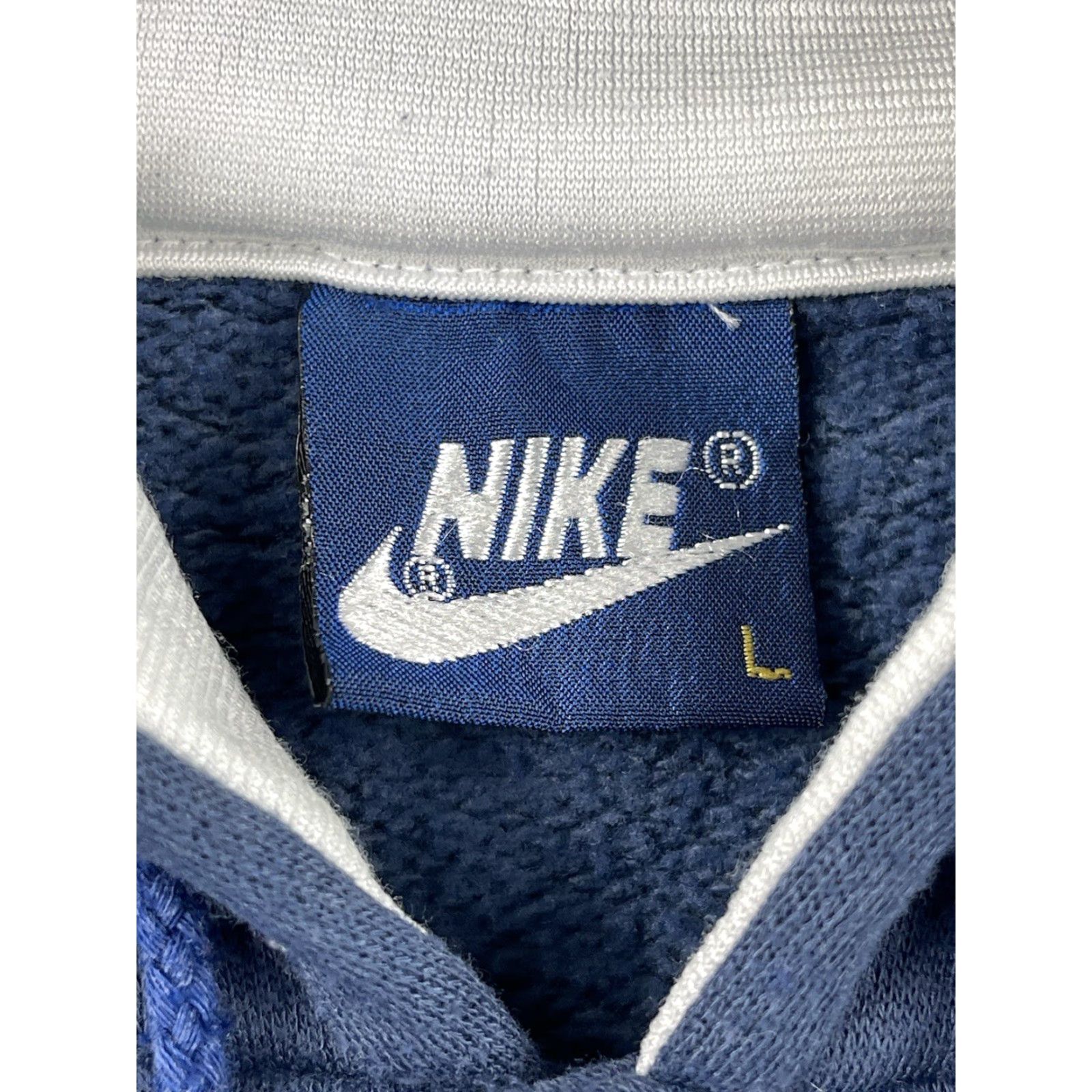 Nike VINTAGE 80s Nike Hoodie Jacket Snap Blue Sportswear Cycling Sz L Mens Size US L / EU 52-54 / 3 - 2 Thumbnail