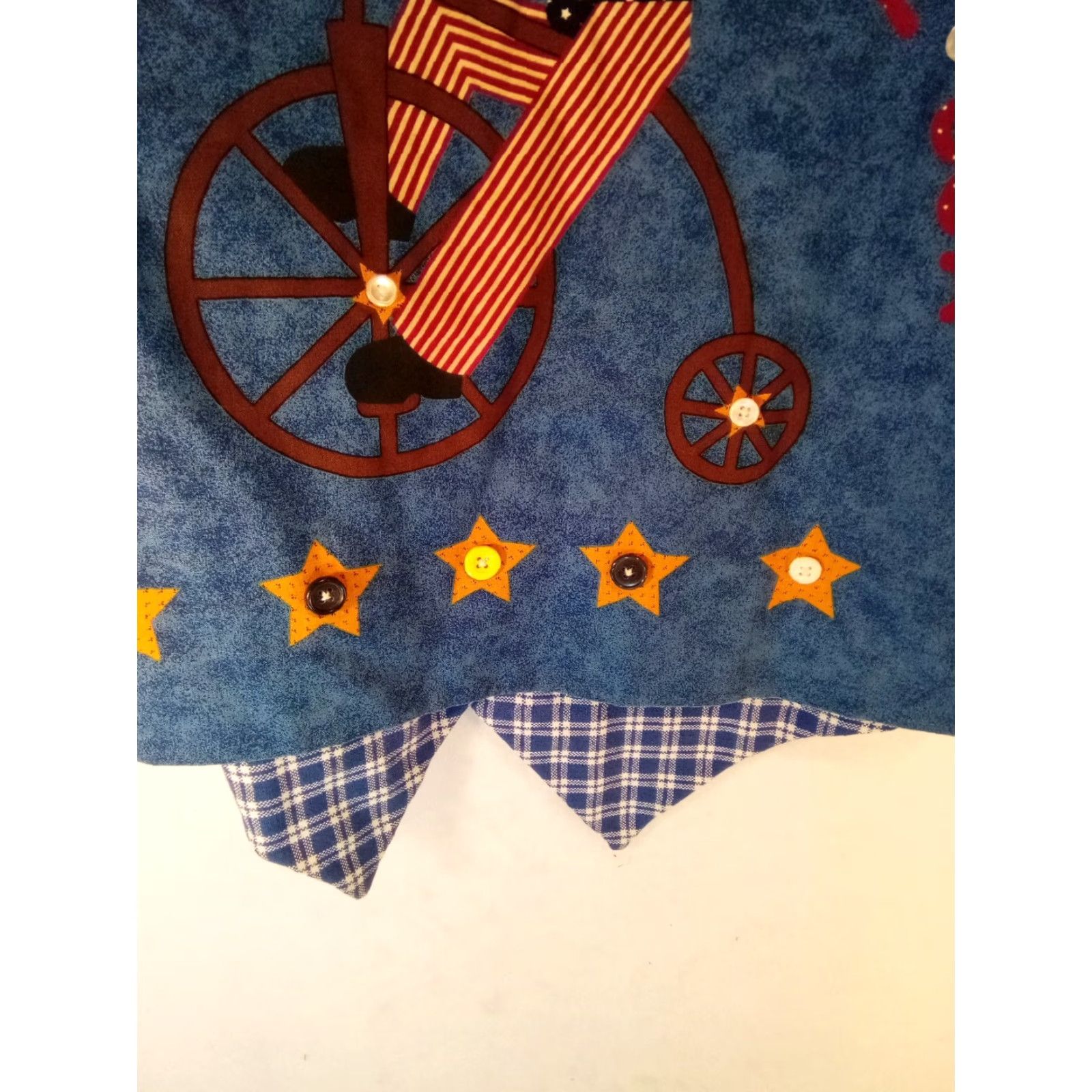 Vintage VINTAGE Americana USA VEST Men L Blue 20" Across Chest 27" Long Handmade USA Theme Vest Size US L / EU 52-54 / 3 - 6 Thumbnail