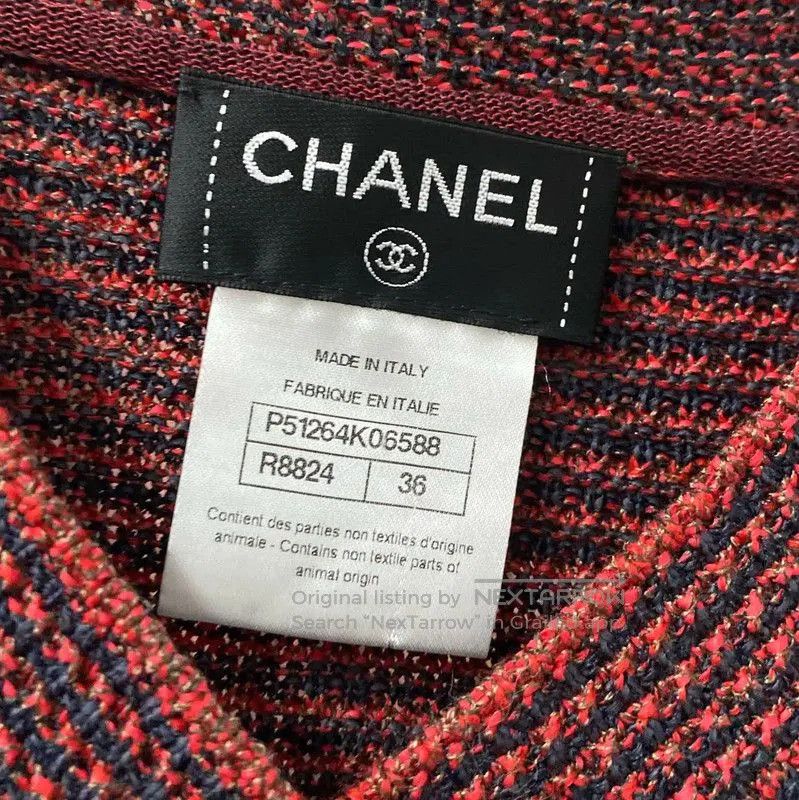 Chanel Chanel Red and Brown Striped Jacket . Size XXS / US 00 / IT 34 - 5 Thumbnail