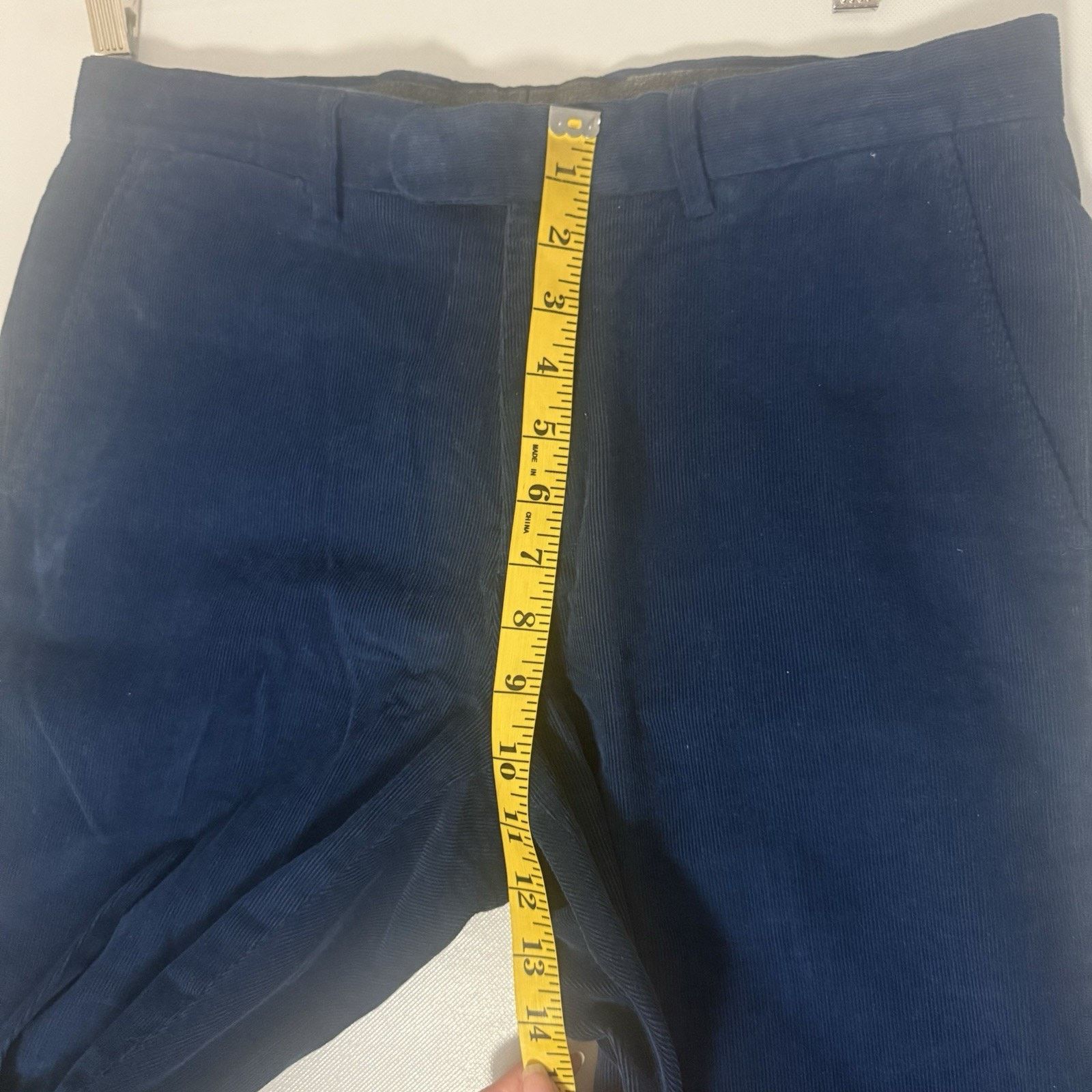 J.Crew J Crew Bowery Corduroy Pant Blue Slim Career Office Preppy Size US 32 / EU 48 - 6 Thumbnail