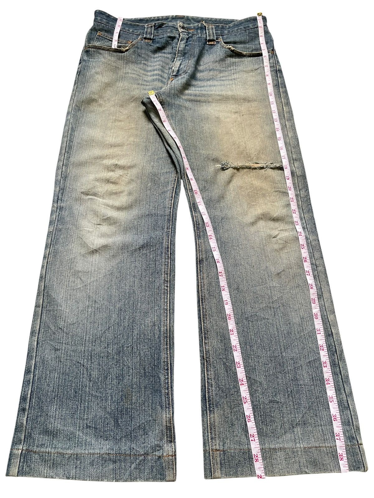Japanese Brand Vintage Japanese Brand Mud Wash Distressed Loose Baggy Jeans Size US 34 / EU 50 - 14 Thumbnail