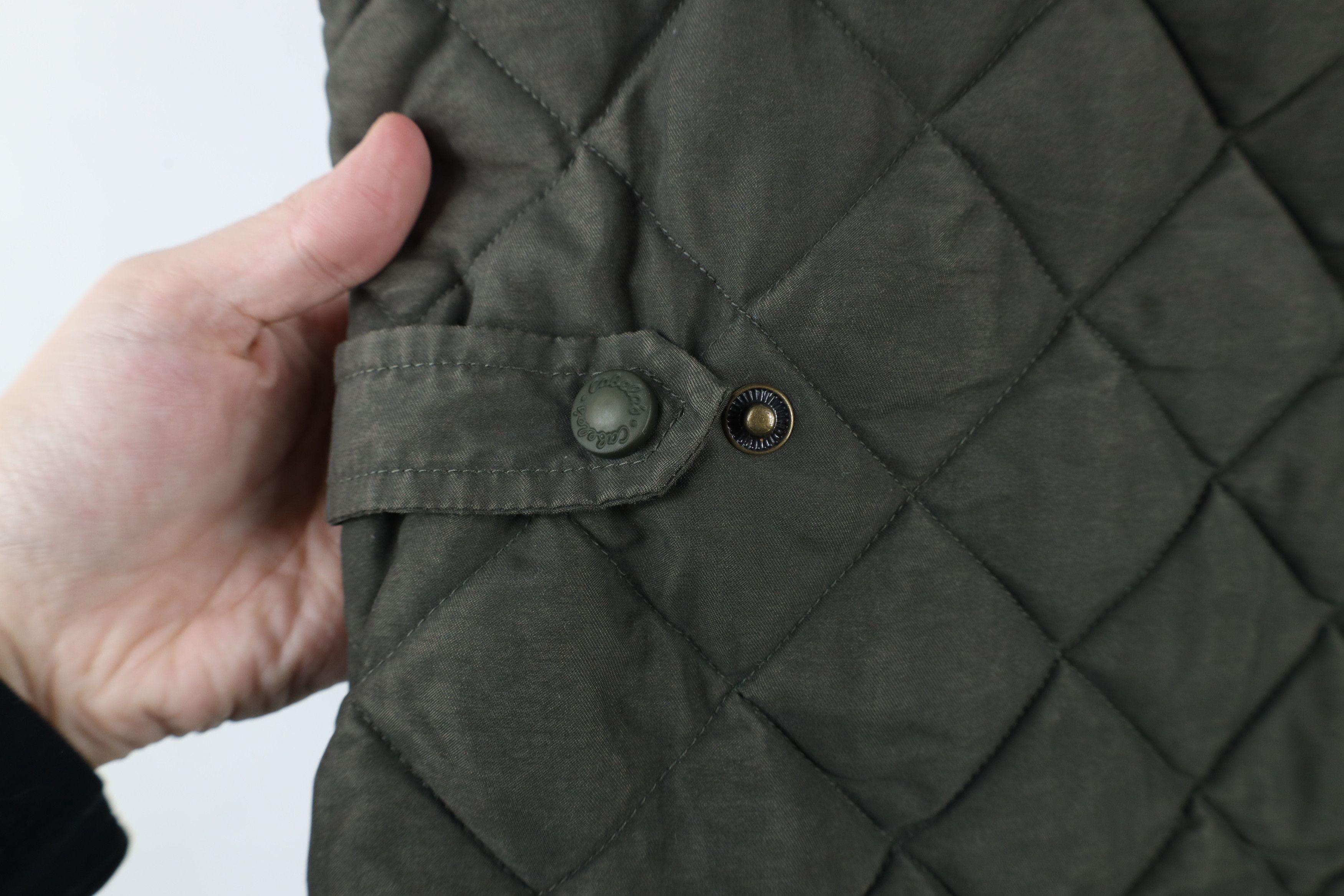 Cabelas × Vintage Vintage Cabelas Quilted Full Zip Vest Jacket Grayish Green Size XL / US 12-14 / IT 48-50 - 10 Thumbnail