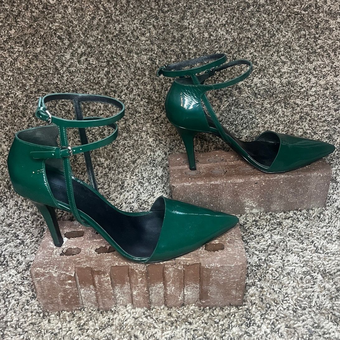 Alexander Wang Alexander Wang Emma Patent Ankle Strap Pump Green 40.5 Size US 9.5 / IT 39.5 - 4 Thumbnail