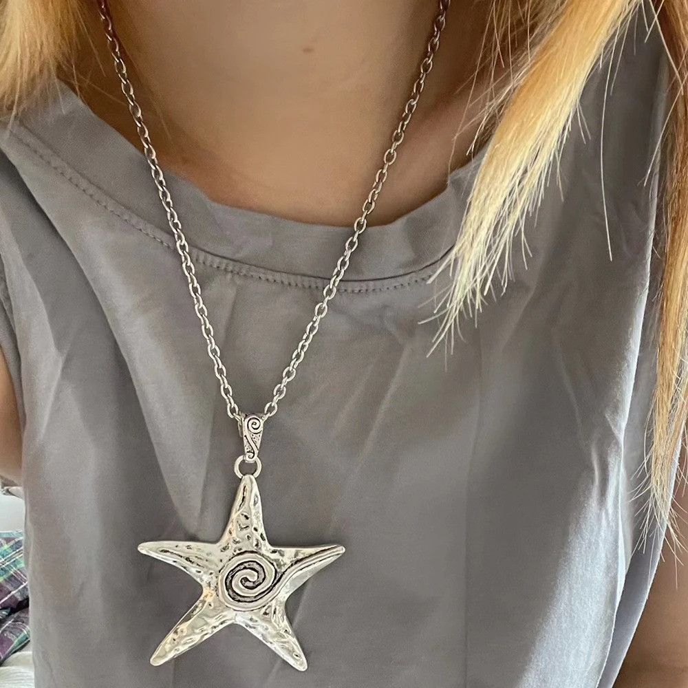 Vintage Bohemian Big Star Pendant Necklace Size ONE SIZE - 5 Thumbnail