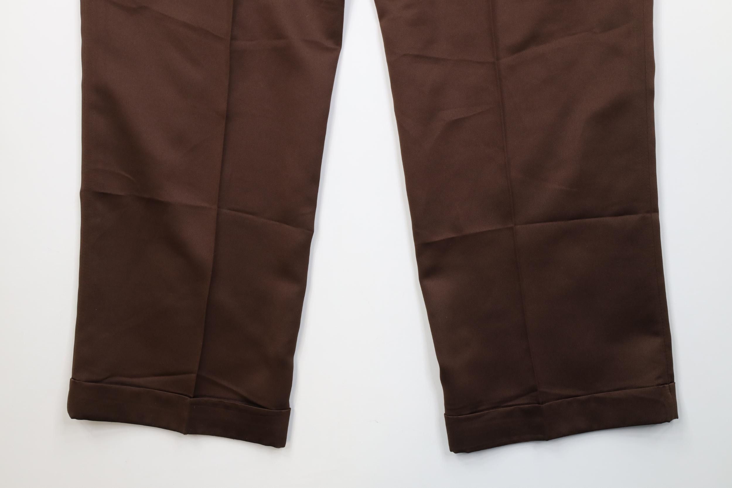Vintage Vintage 90s Streetwear Cuffed Wide Leg Chino Pants Brown Size US 38 / EU 54 - 12 Thumbnail