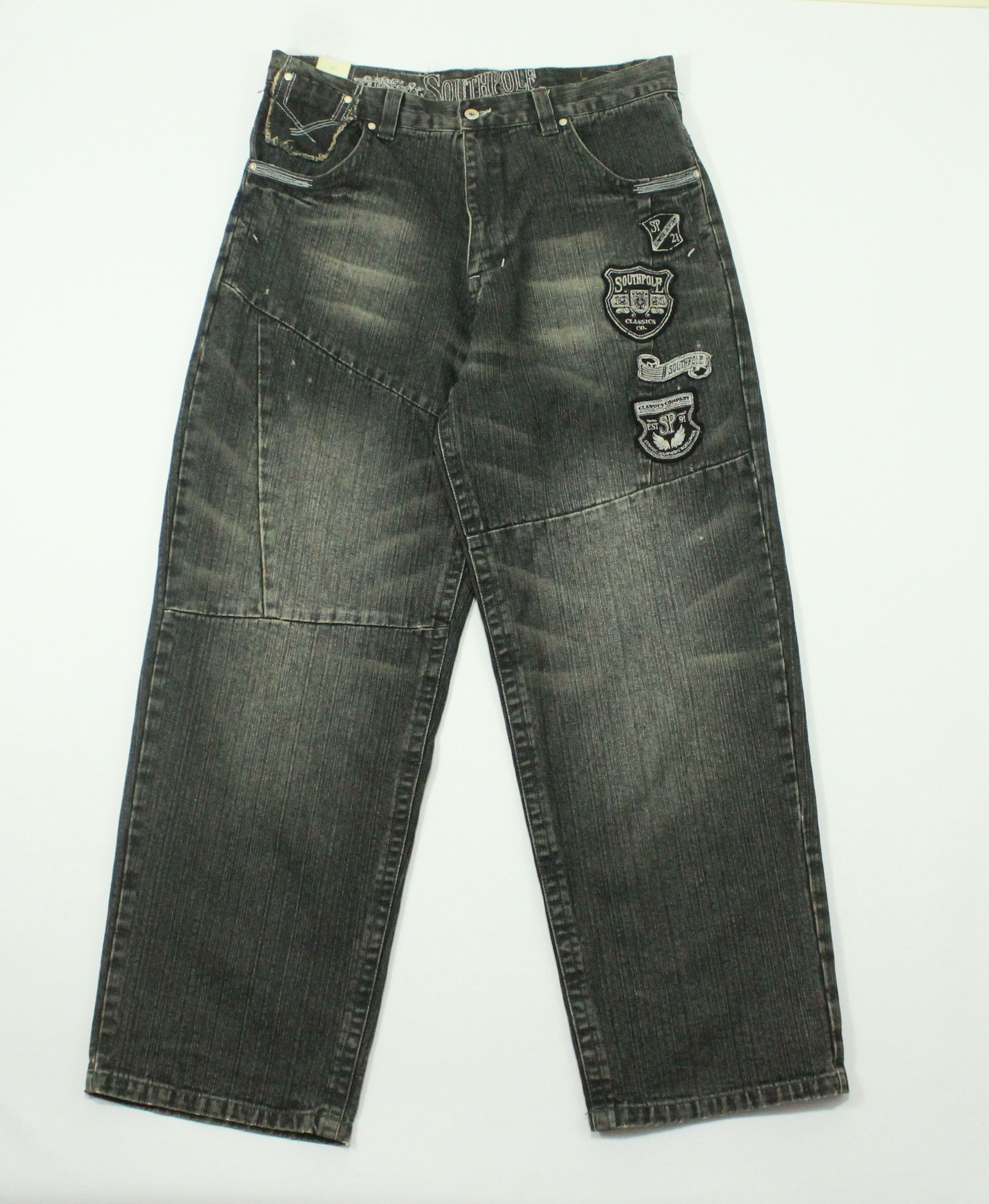 Southpole SOUTHPOLE Denim Patches Logo Baggy JNCO PNB STUSSY Size US 36 / EU 52 - 1 Thumbnail