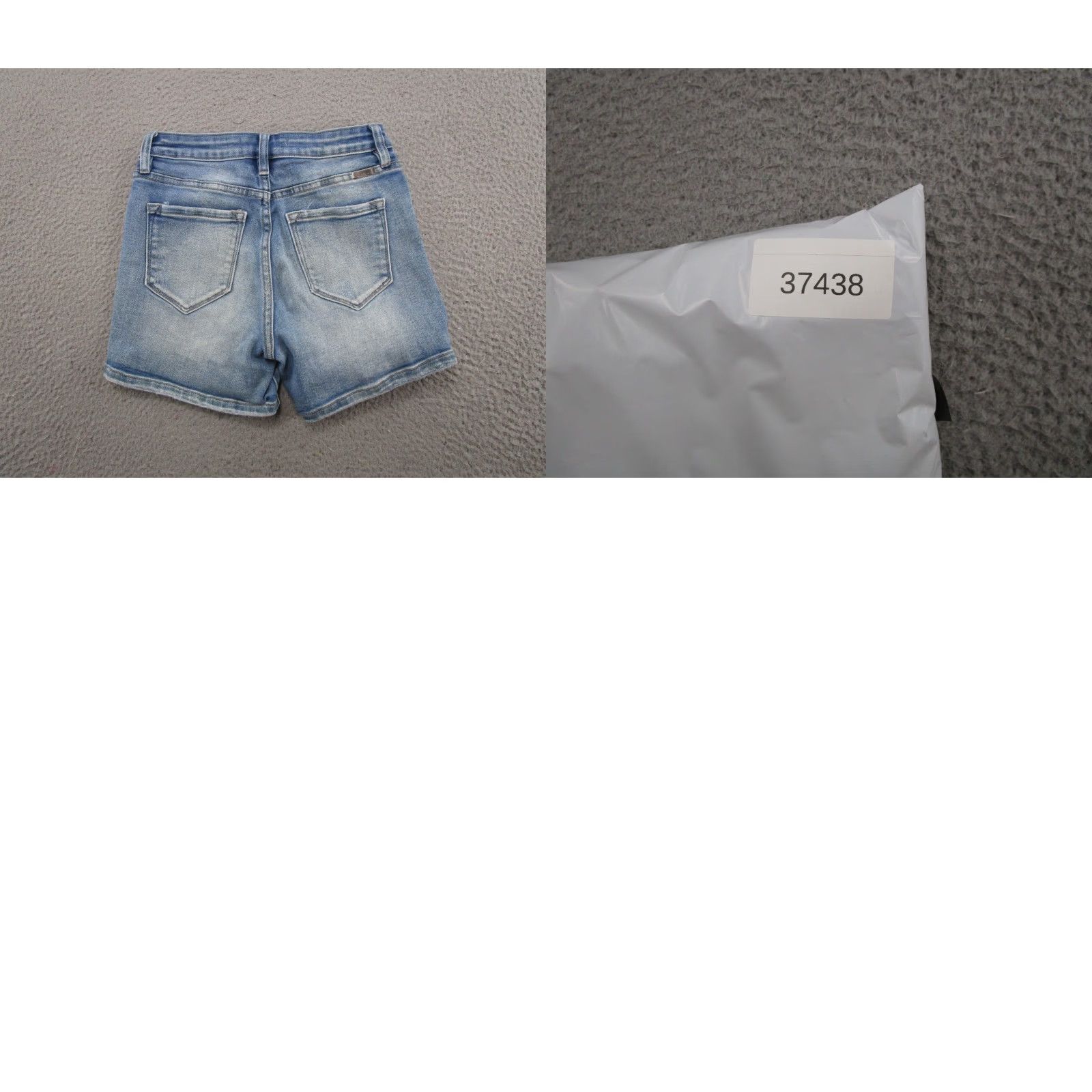 Vintage Kancan Maurices Button Fly High Rise Blue Stretch Denim Jean Shorts Size 24 Size 42" / US 20 - 8 Thumbnail
