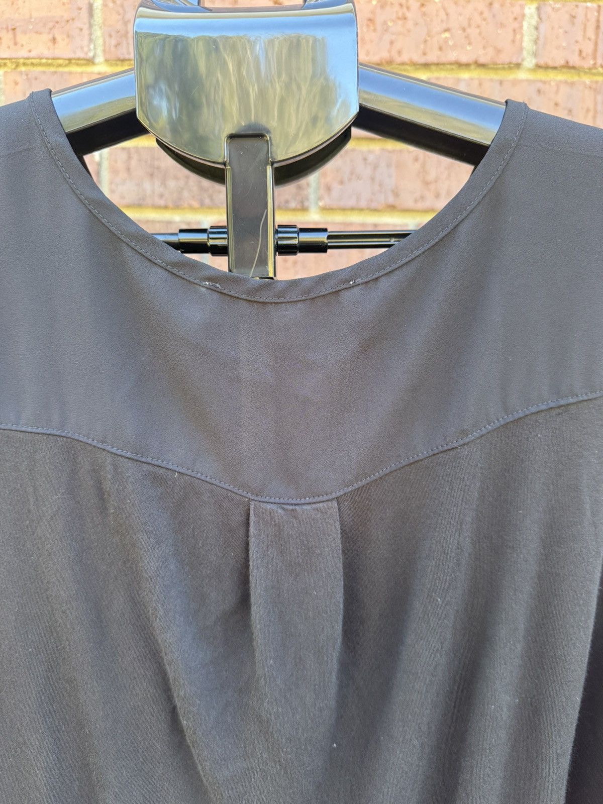 Loft Ann Taylor Loft Black Semi Sheer Chiffon Sleeveless Top Size L / US 10 / IT 46 - 8 Thumbnail