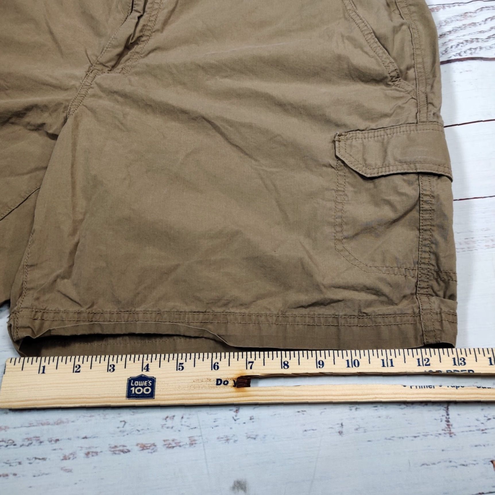 Vintage Columbia Cargo Shorts Mens Size 40 Tan Beige 100% Cotton Flat Front Size US 40 / EU 56 - 3 Thumbnail