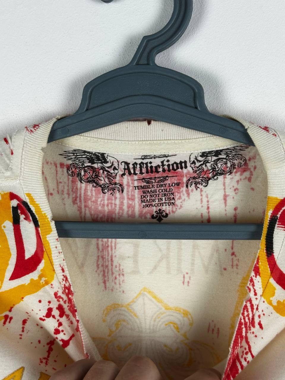 Affliction Y2K Grunge Affliction Angel Blood T Shirt Avant Garde Size US L / EU 52-54 / 3 - 4 Thumbnail
